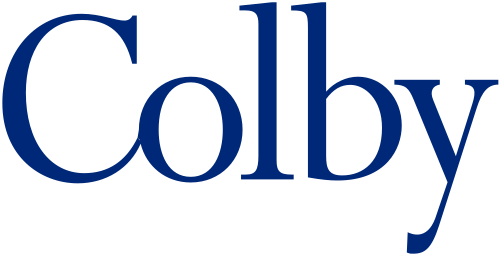 Close-up of the word 'Colby' written in large, dark blue letters on a white background.