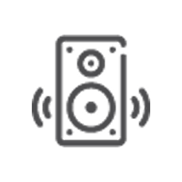 Speaker icon with sound waves