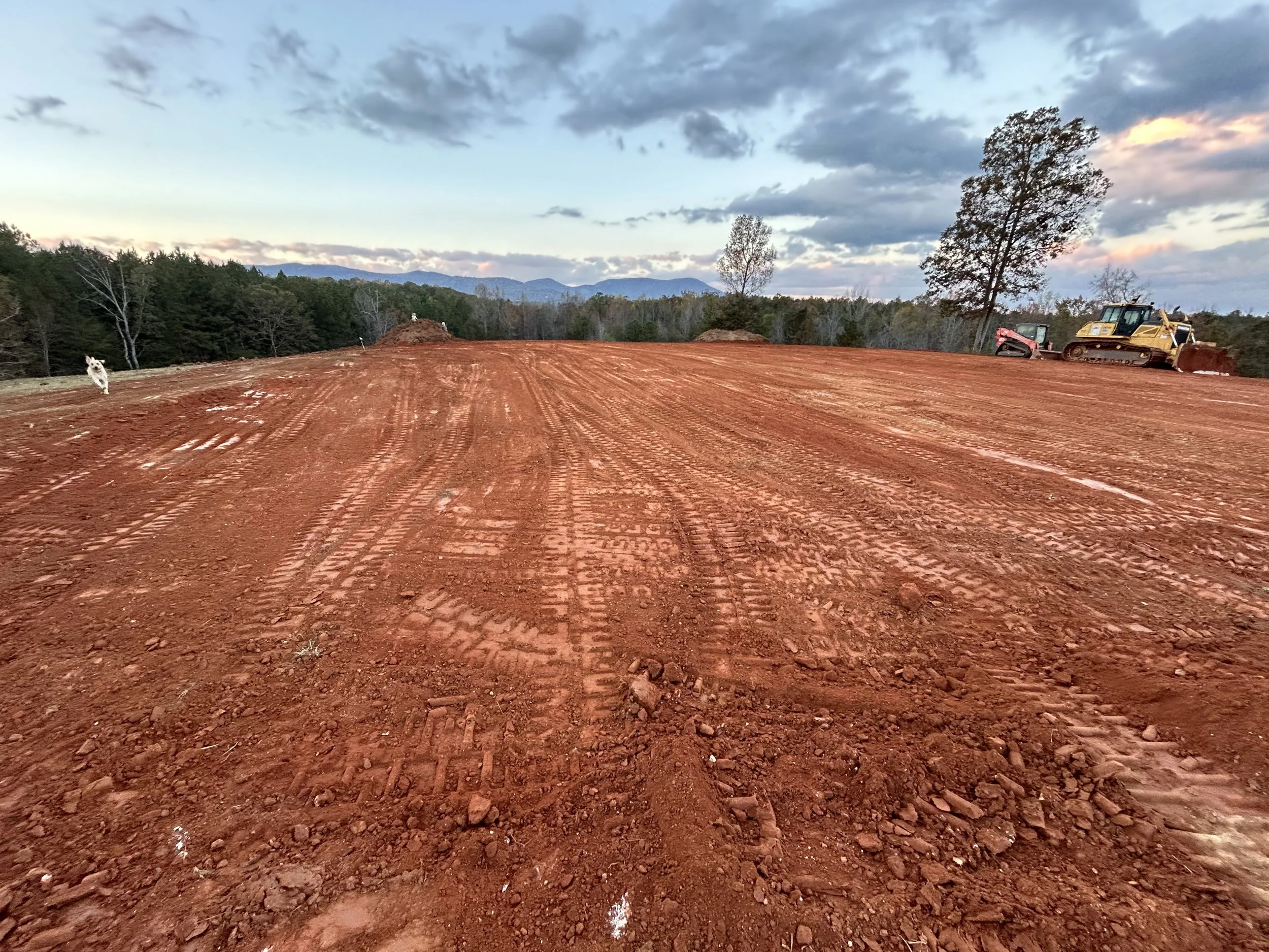 Prepping and grading of proposed homesite.