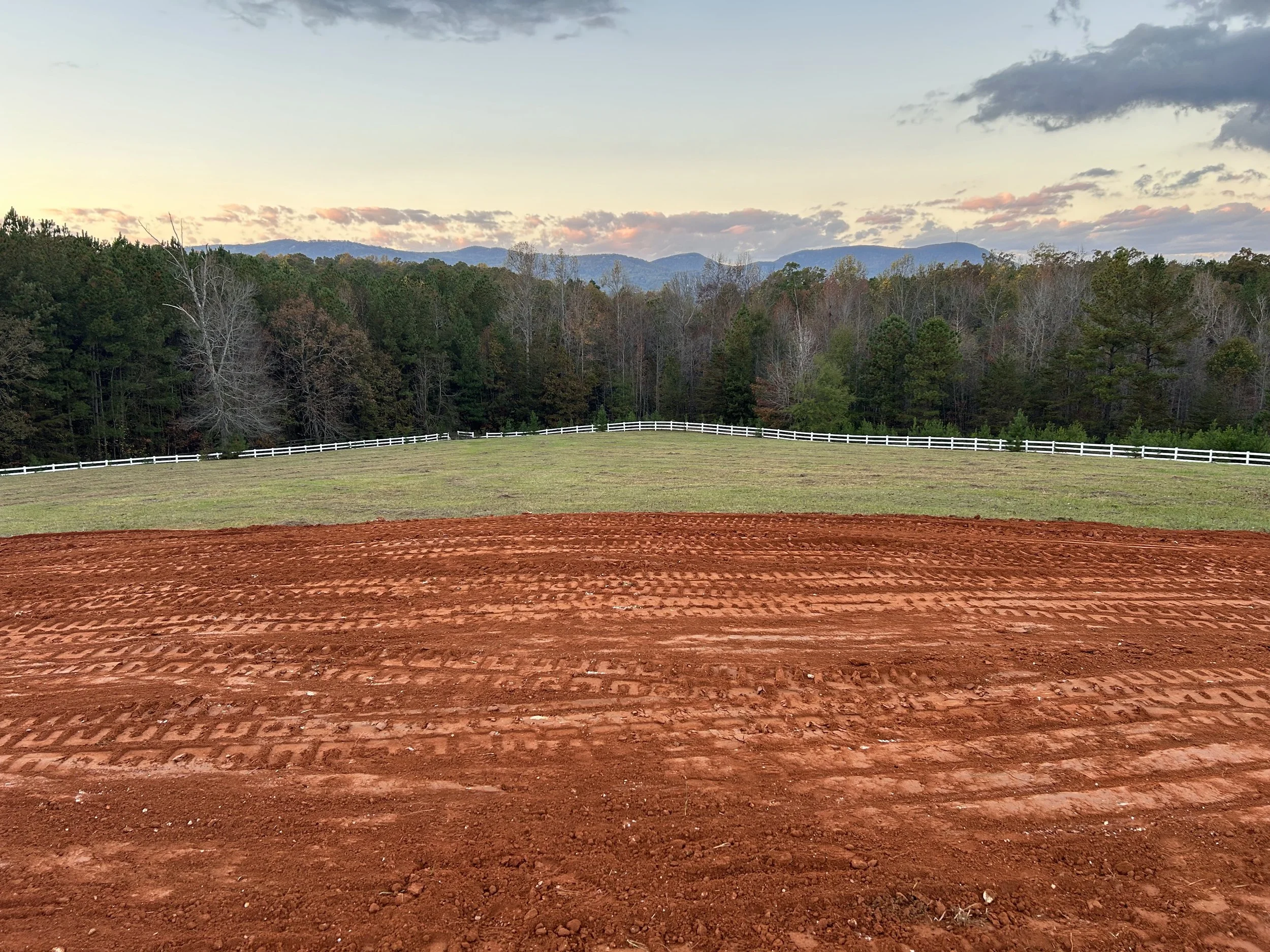 Prepping and grading of proposed homesite.