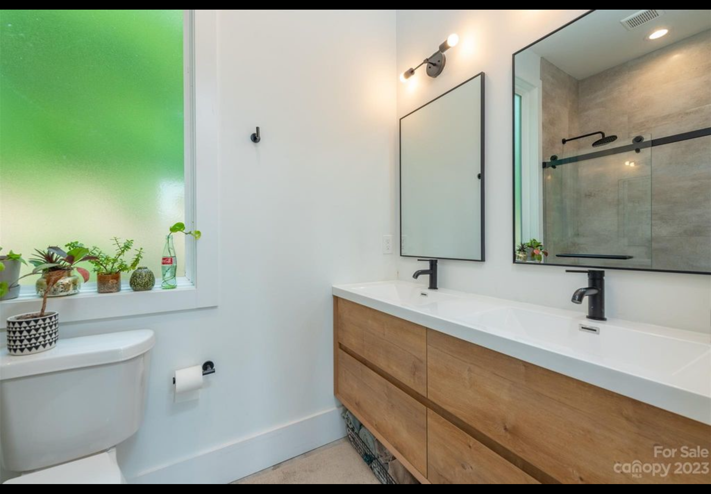 Floating bathroom vanity.