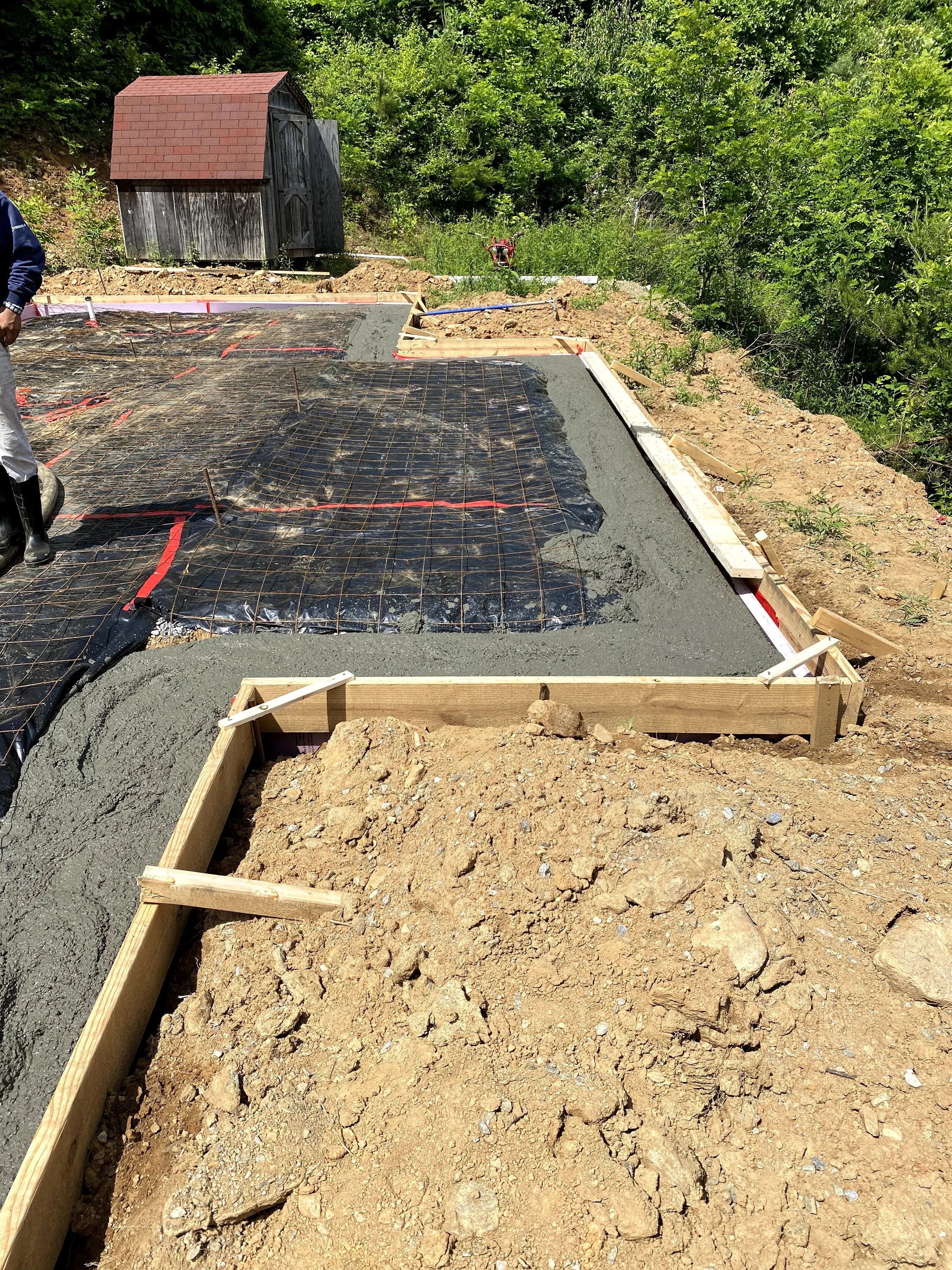 All footers are poured, and then on to the slab.