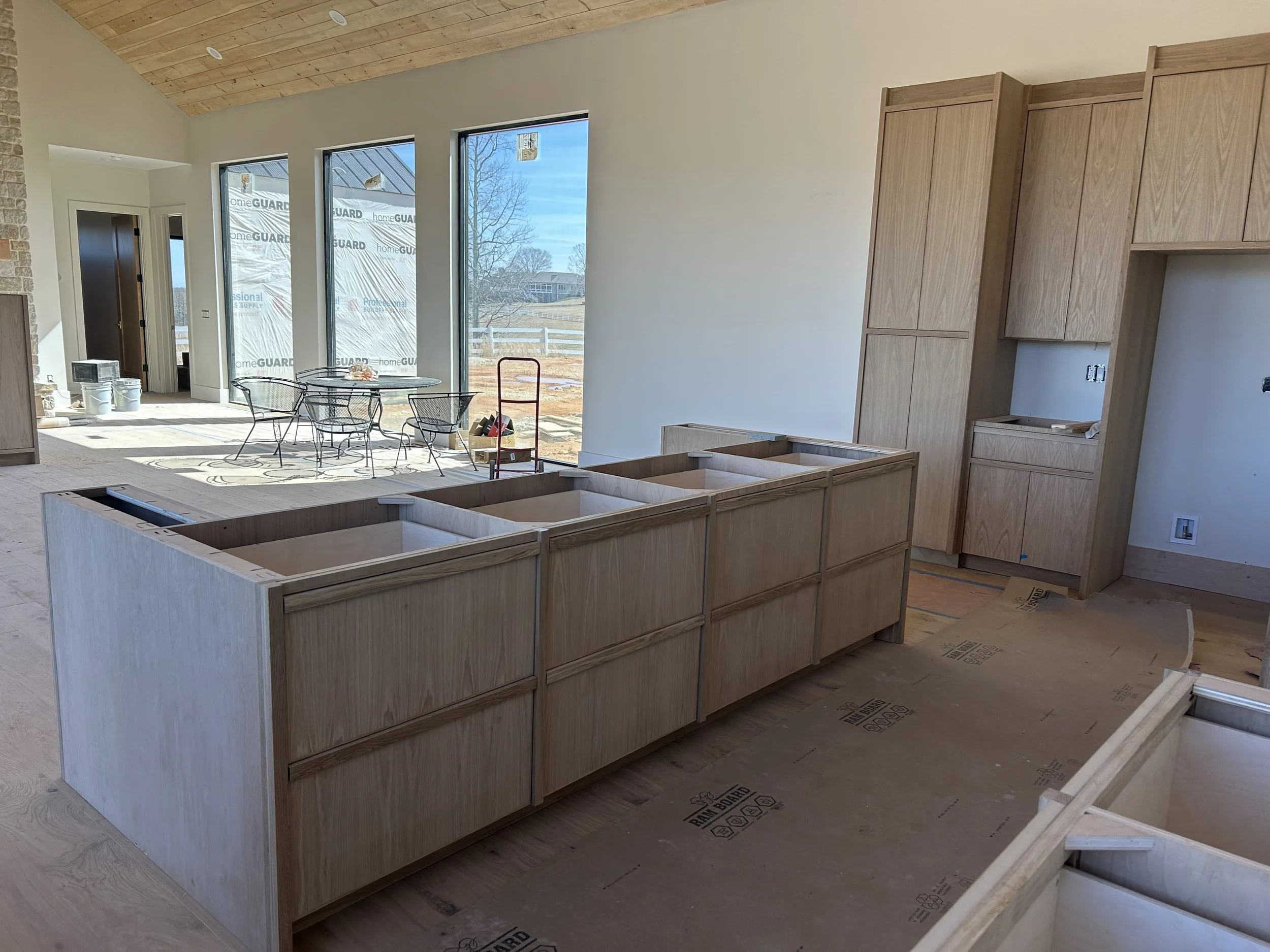 Custom White Oak cabinetry. 