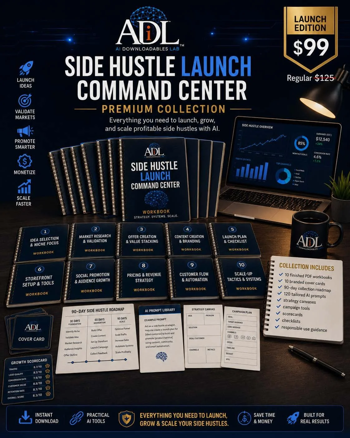 Side Hustle Launch Command Center - Premium Collection