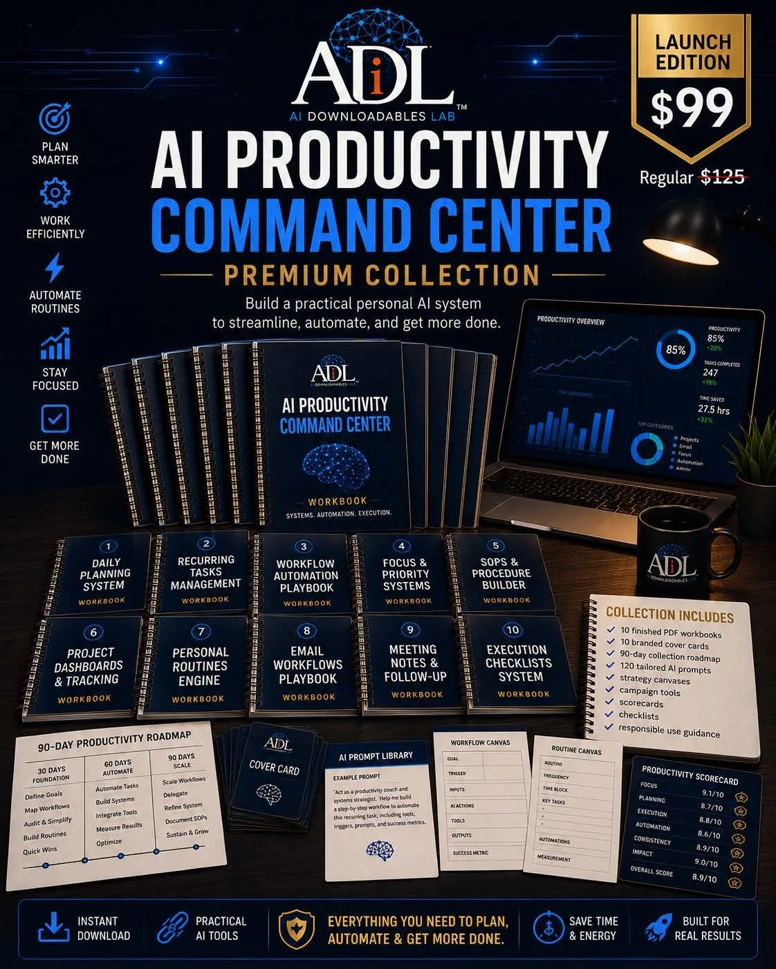 AI Productivity Command Center - Premium Collection