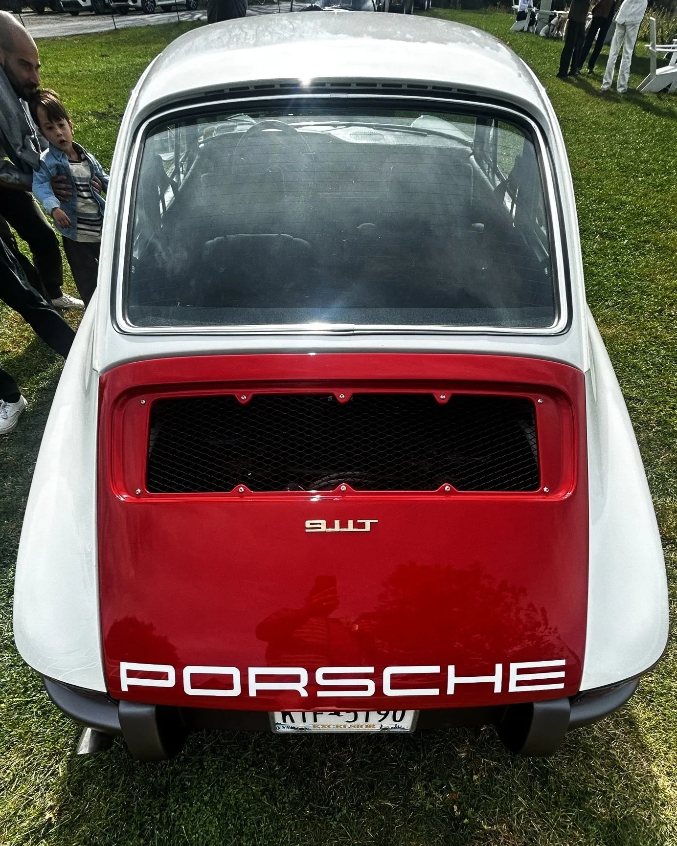 Rear three-quarter view of a classic car photographed at INNESS.
