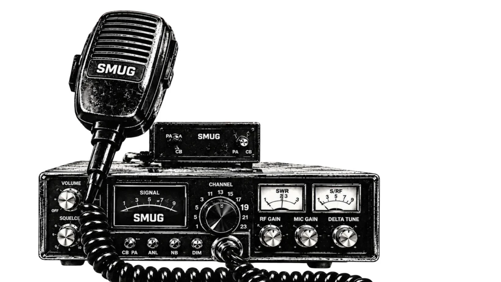 Cb radio graphic reading SMUG