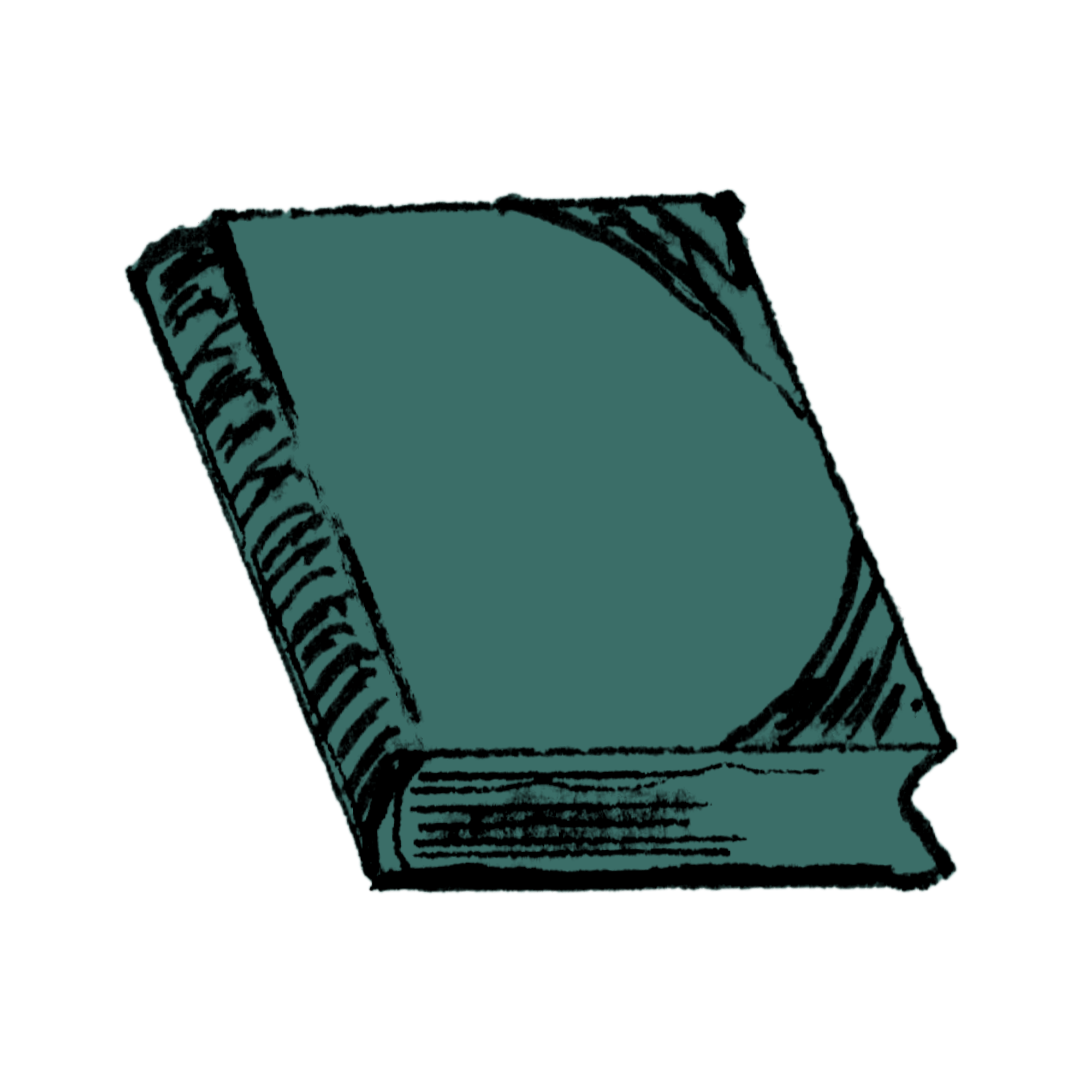 Illustration of a green book, the Personal Decisions Playbook.