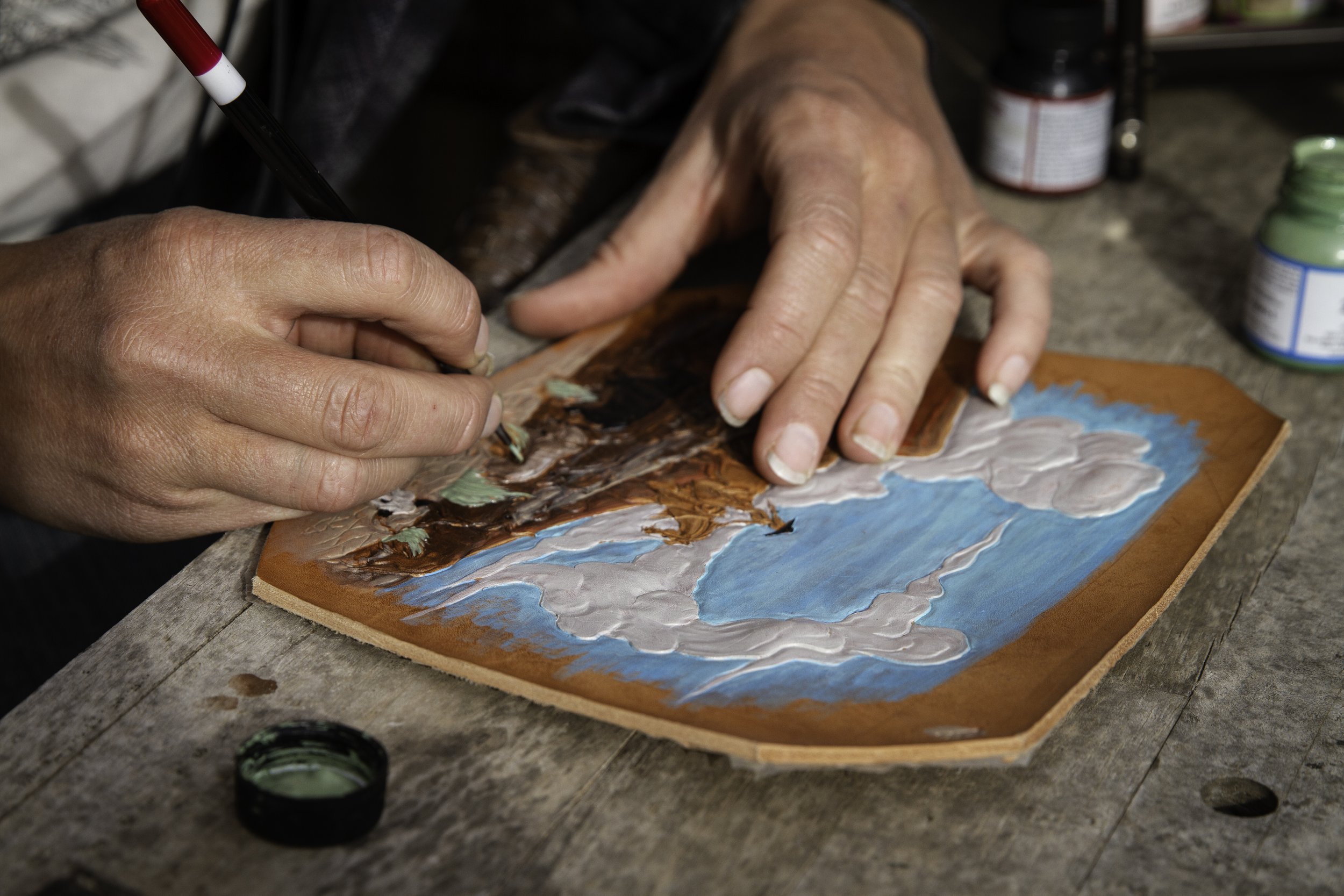Western craftsperson at work