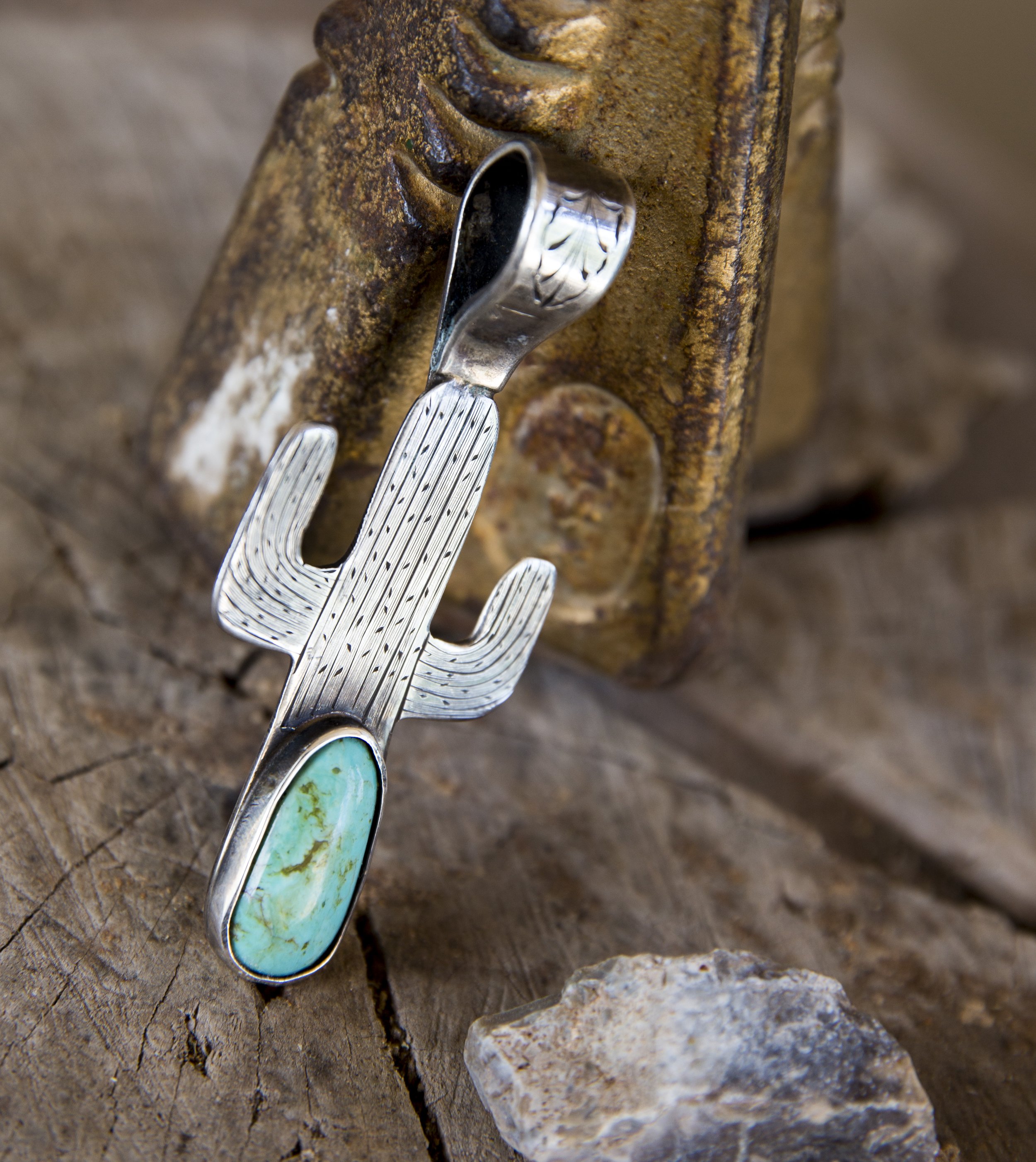 Western silversmith at work