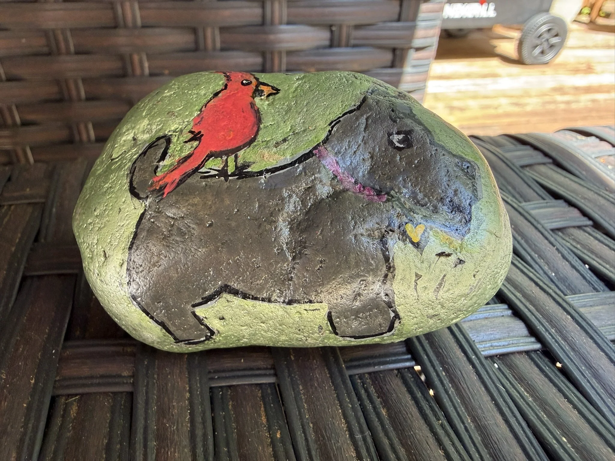 Kindess rock, scottie dog and cardinal
