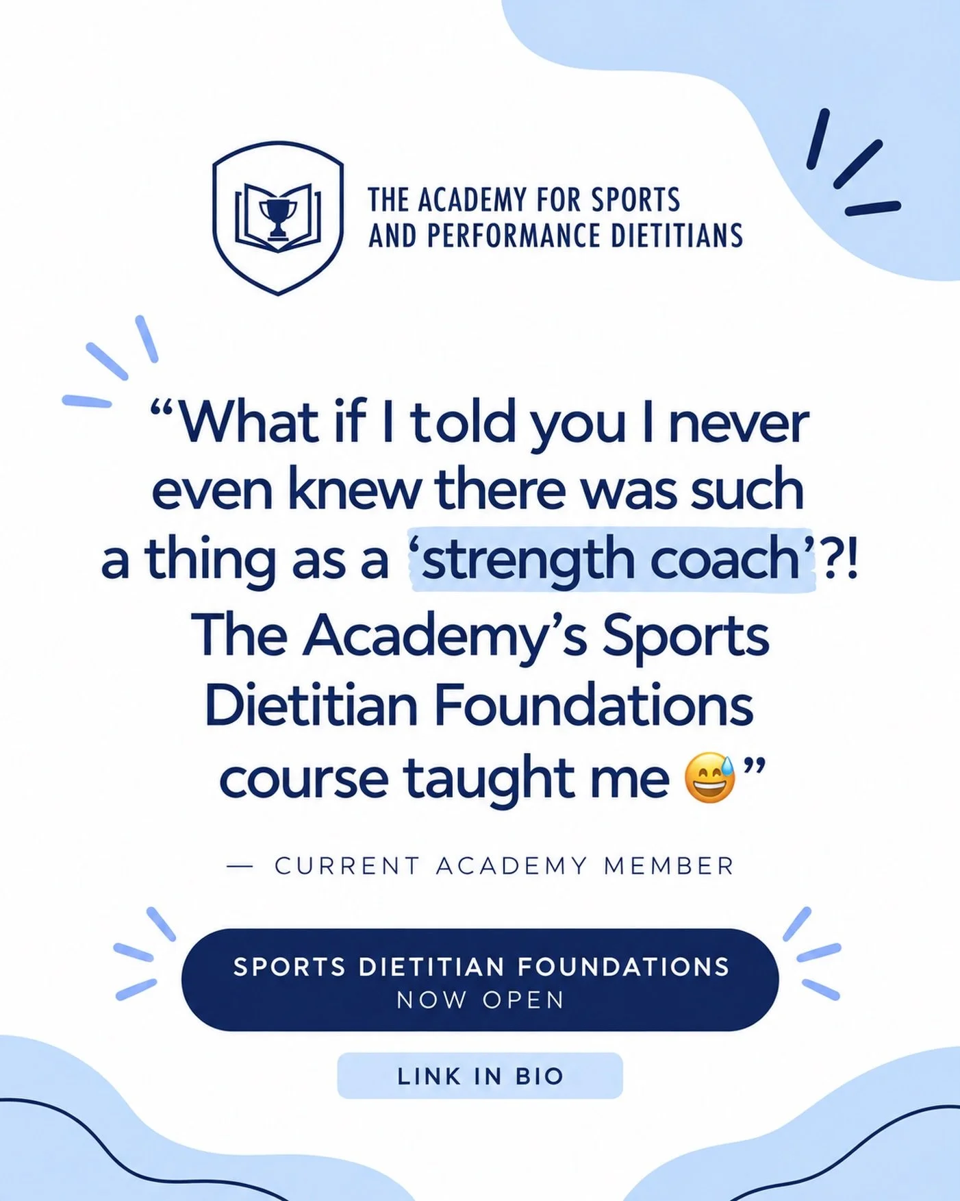 You don&rsquo;t know what you don&rsquo;t know 🤷&zwj;♀️

There&rsquo;s so much more to sports nutrition than nutrition itself 🧩🏋️&zwj;♀️🤝🧠🎯🔗🌎 

Understanding the performance team, the different roles, who you&rsquo;ll work alongside and how a