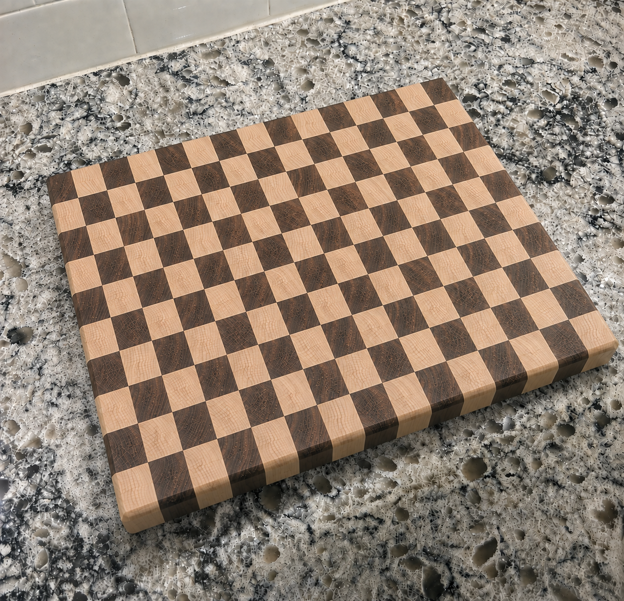 Maple & Walnut End-Grain Butcher Block