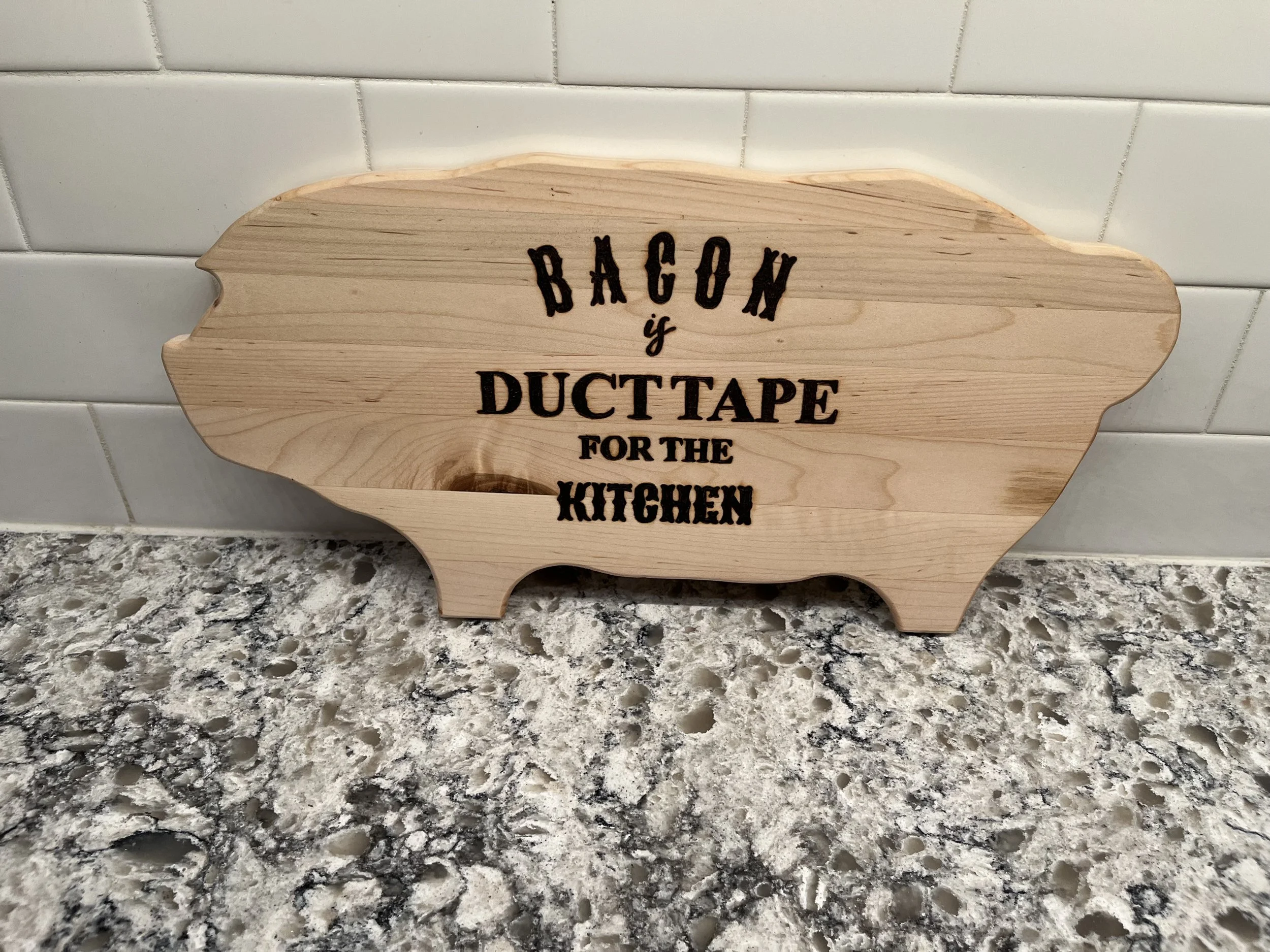 Maple Pig Charcuterie Board - Bacon is Duct Tape for the Kitchen