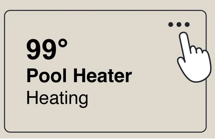 Open the Pool Heater menu