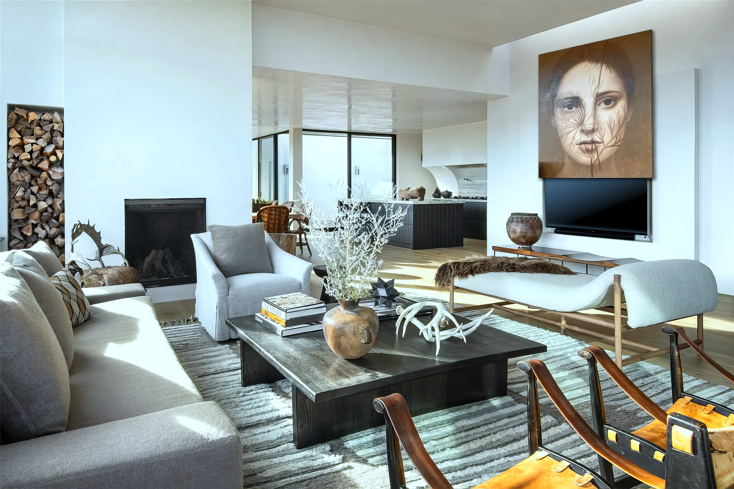 decorated living room with a