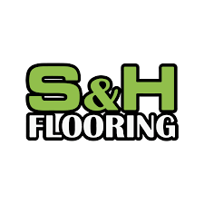 S&H Flooring logo with green and black text.