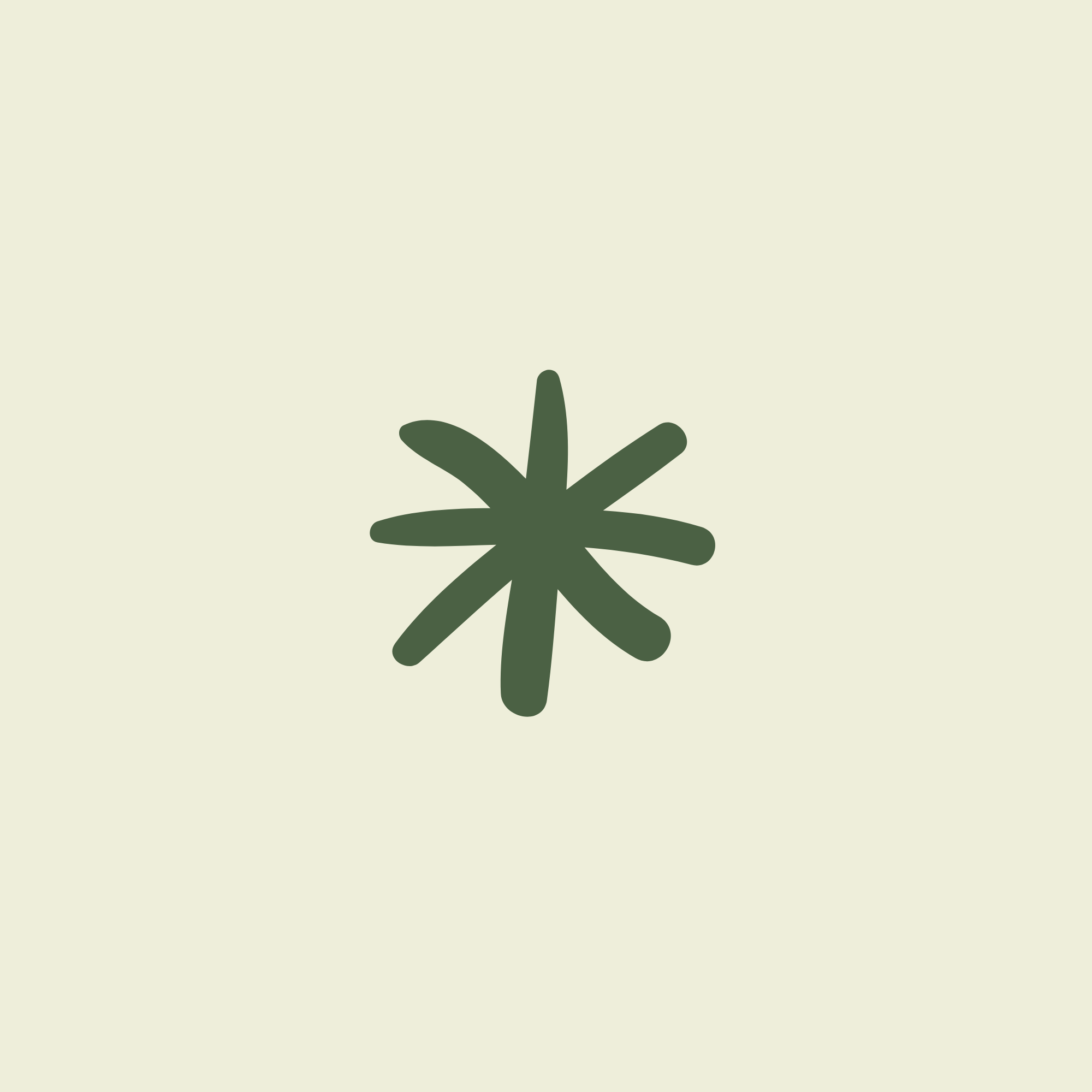 A silhouette of a plant with multiple elongated leaves against a light background.