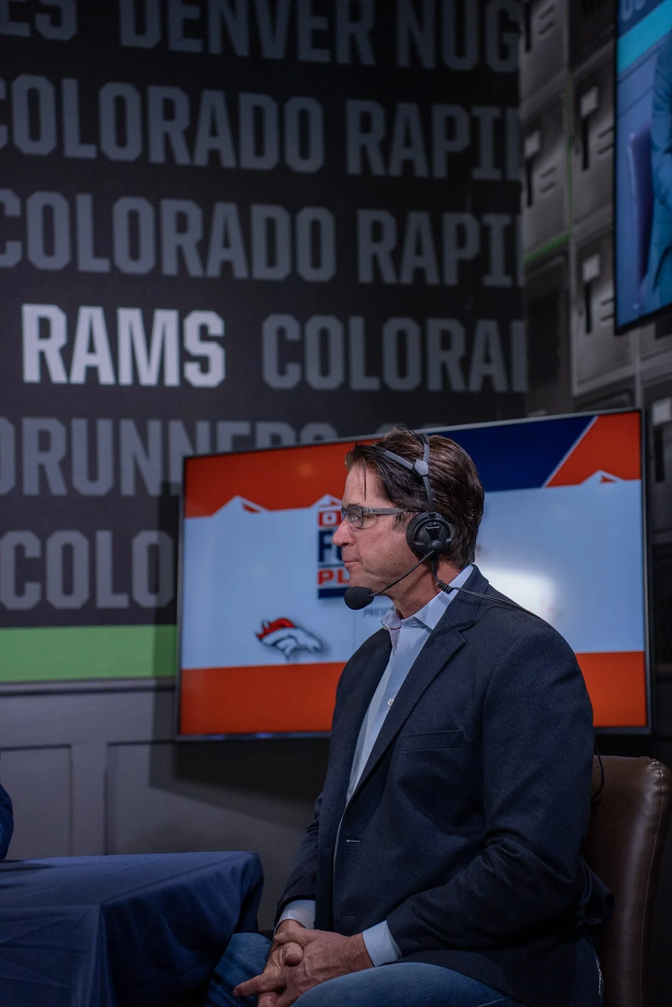 Denver legend Ed McCaffrey joins host Arran Andersen on stage for Denver Football Playbook LIVE.