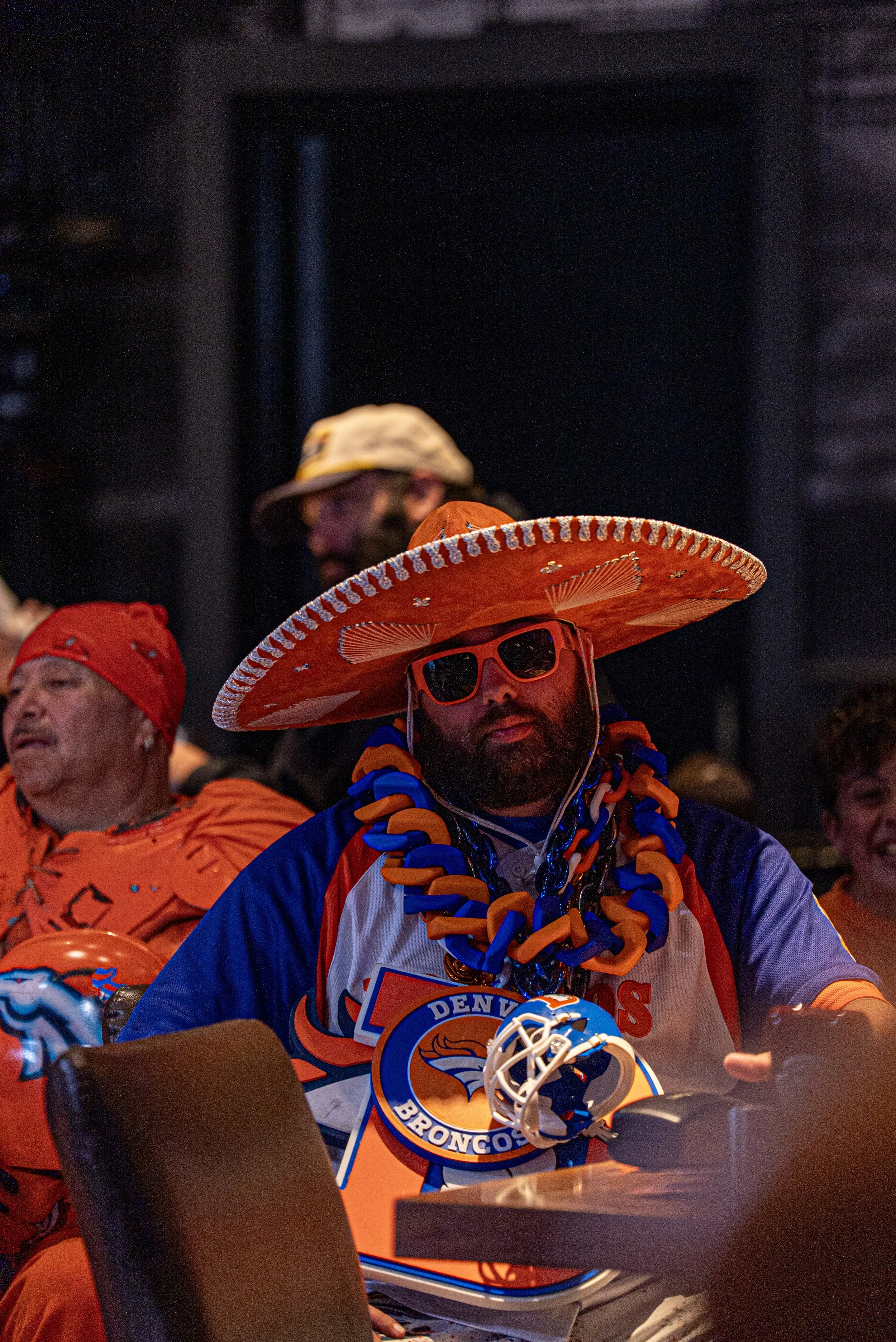 Fans attend the first Denver Football Playbook live show at Dave & Buster's in Westminster