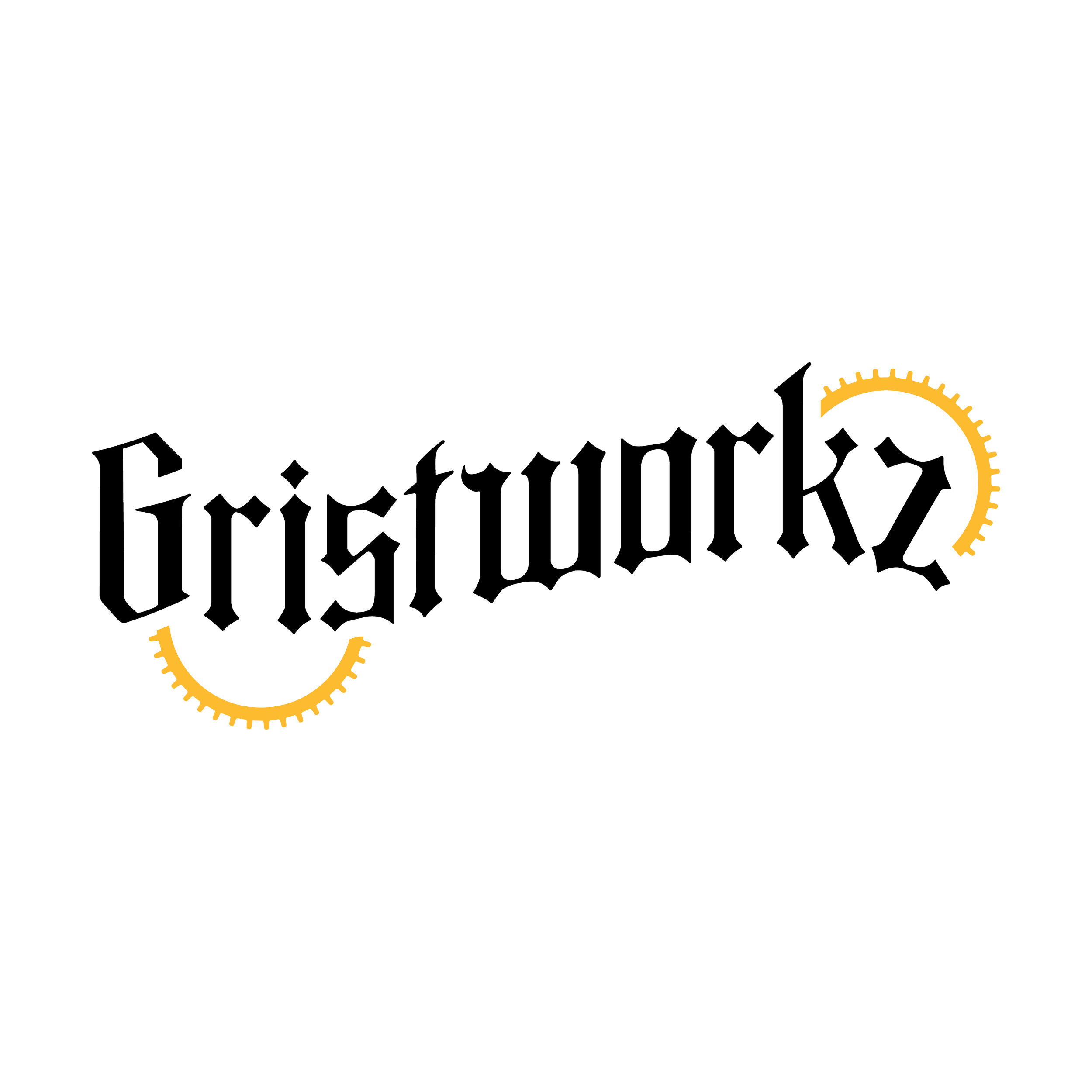 Black background with the word 'Breaking' written in white gothic-style font, with a yellow gear partially visible at the bottom right corner.