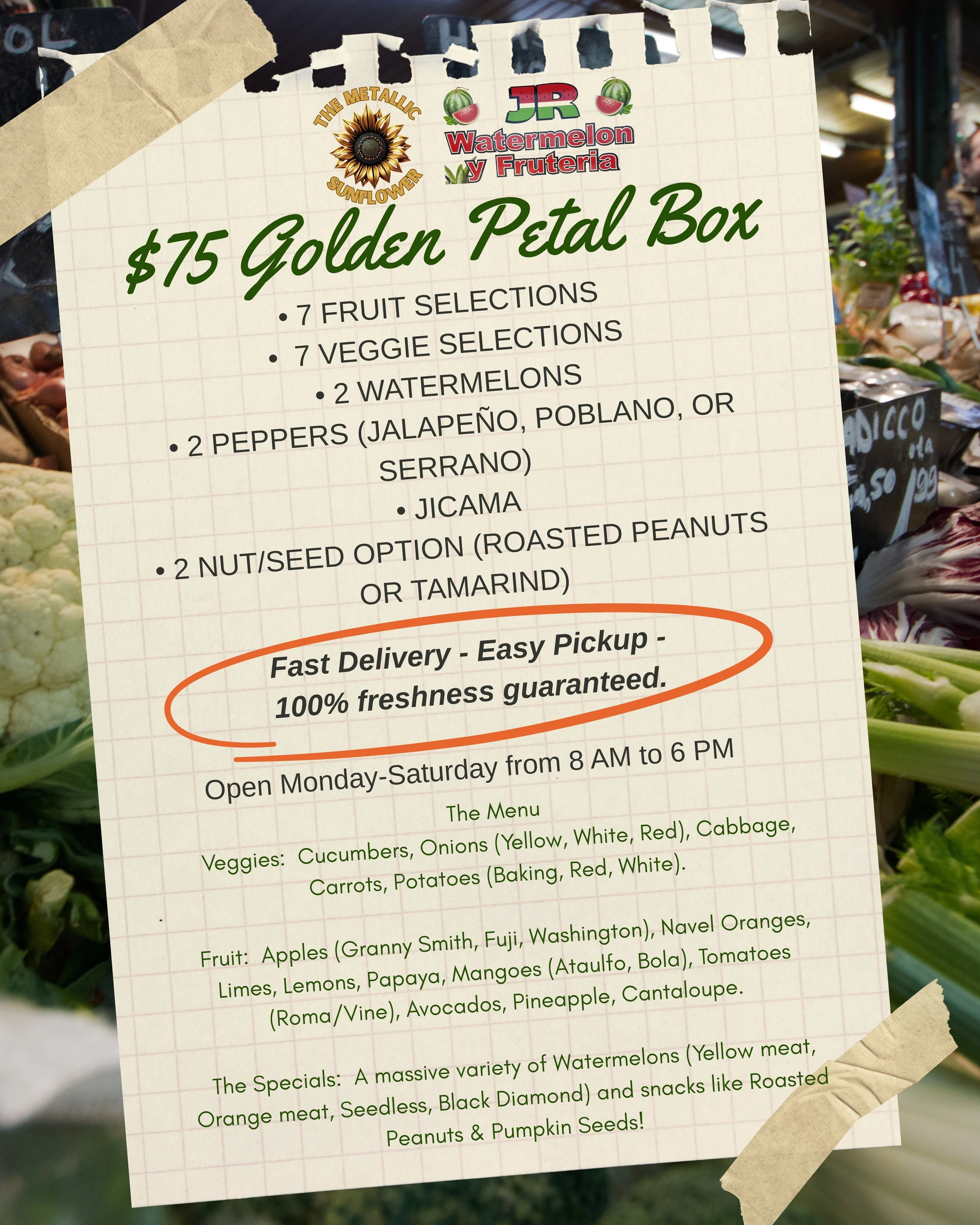 $75 Golden Petal Box