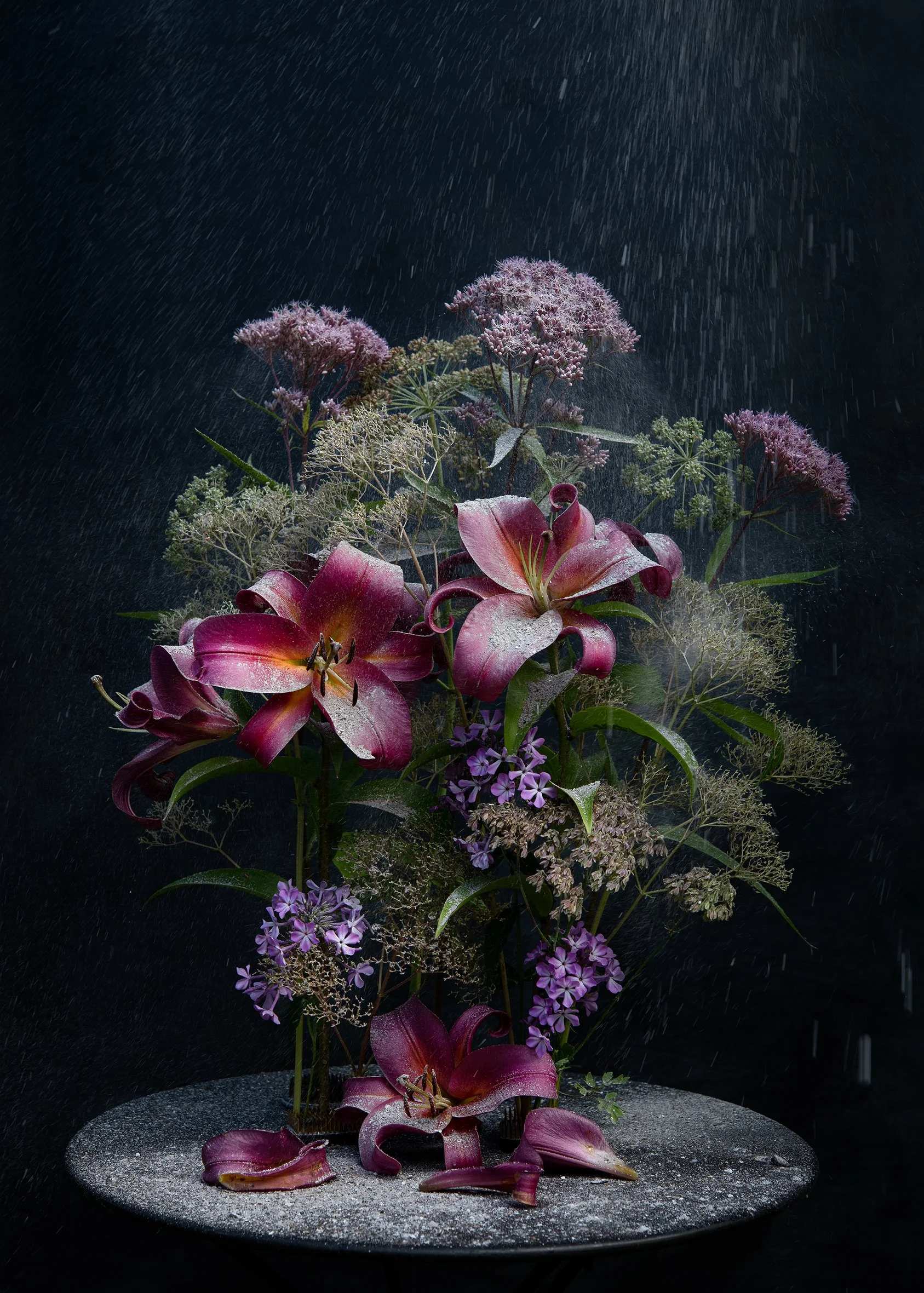 Flowers in Ash Rain, 2023
	 

