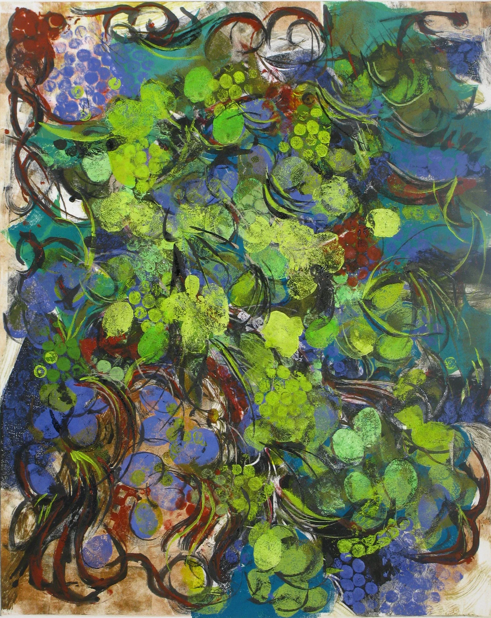 Southern Flora, monoprint