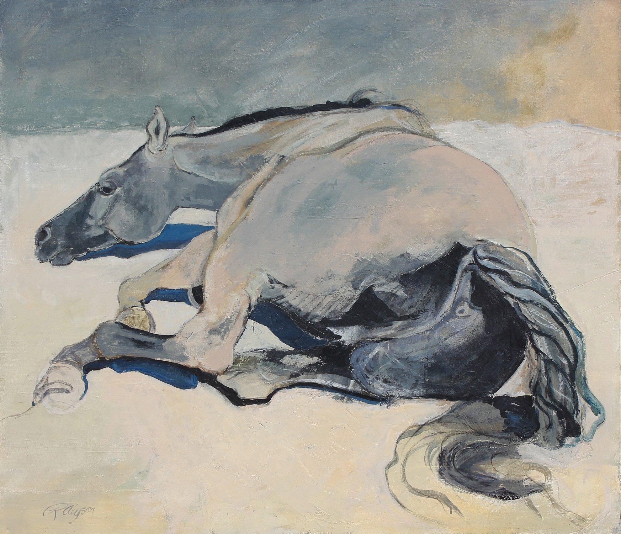 Louie II, acrylic on canvas, 42 x 48 in, Sold