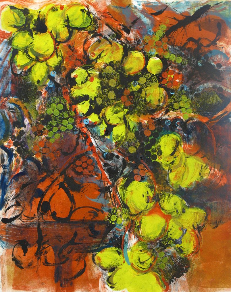 Southern Berries, monoprint