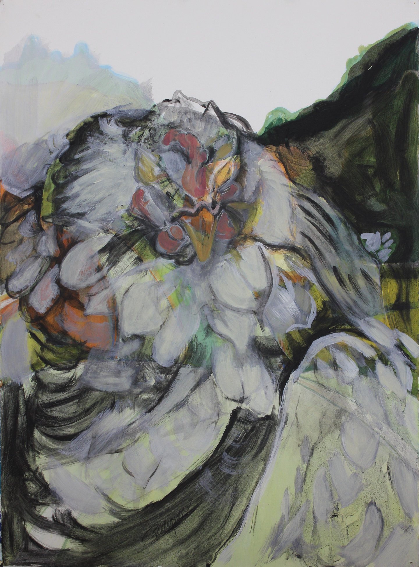 Dreamstate, acrylic on paper, Sold