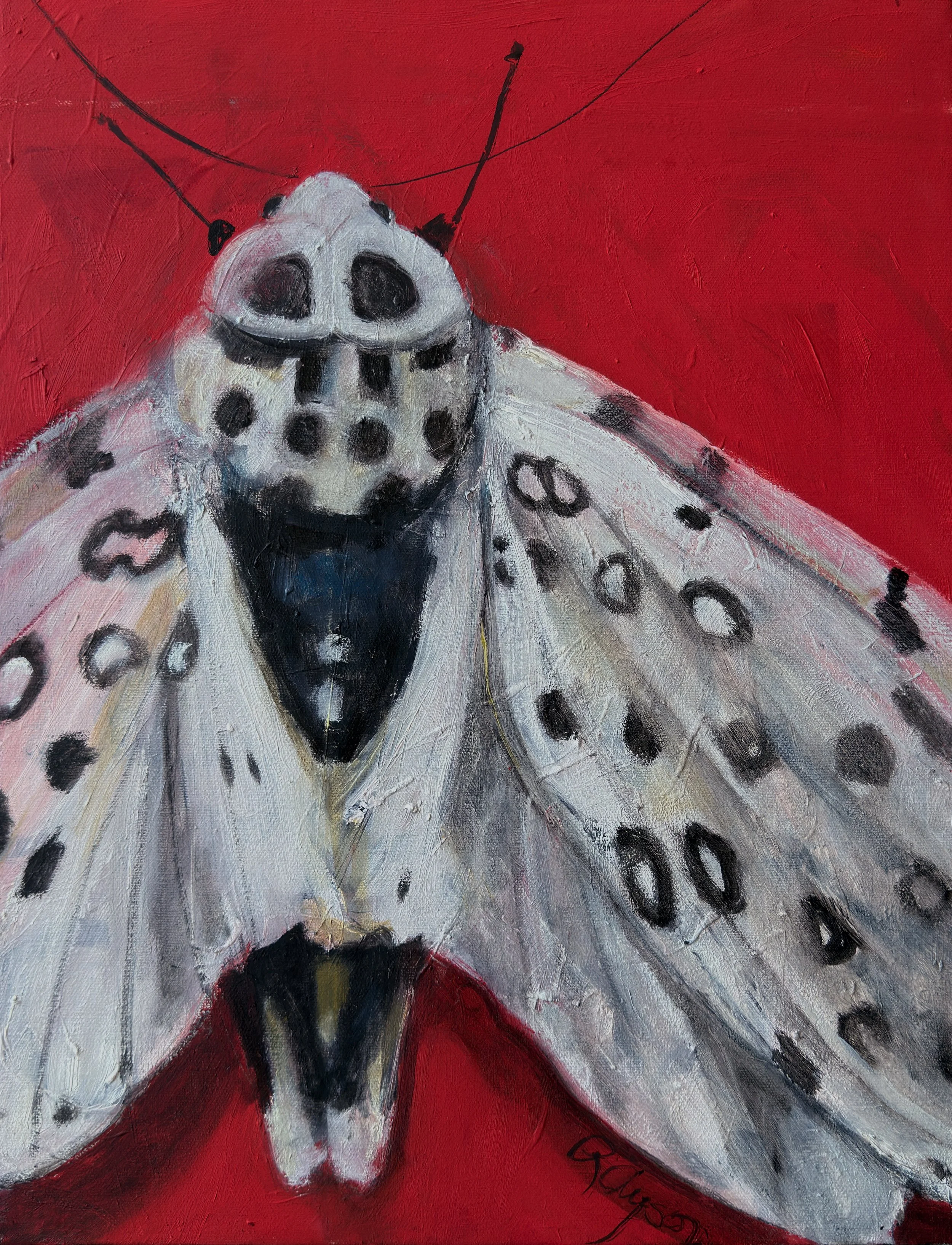 Red Moth II  |  acrylic on canvas  |  18 x 14"