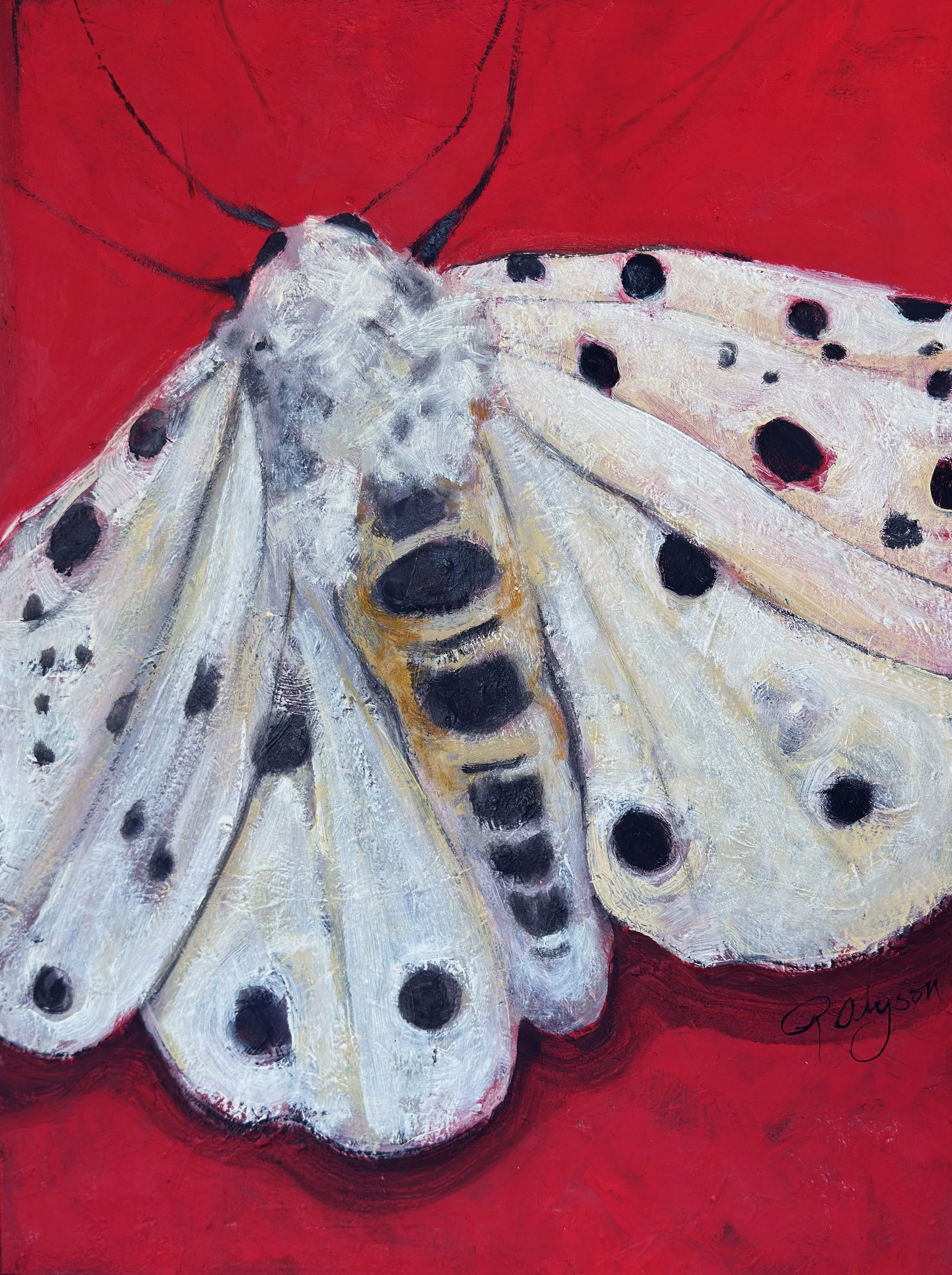 Red Moth III  |  acrylic on canvas  |  24 x 18"