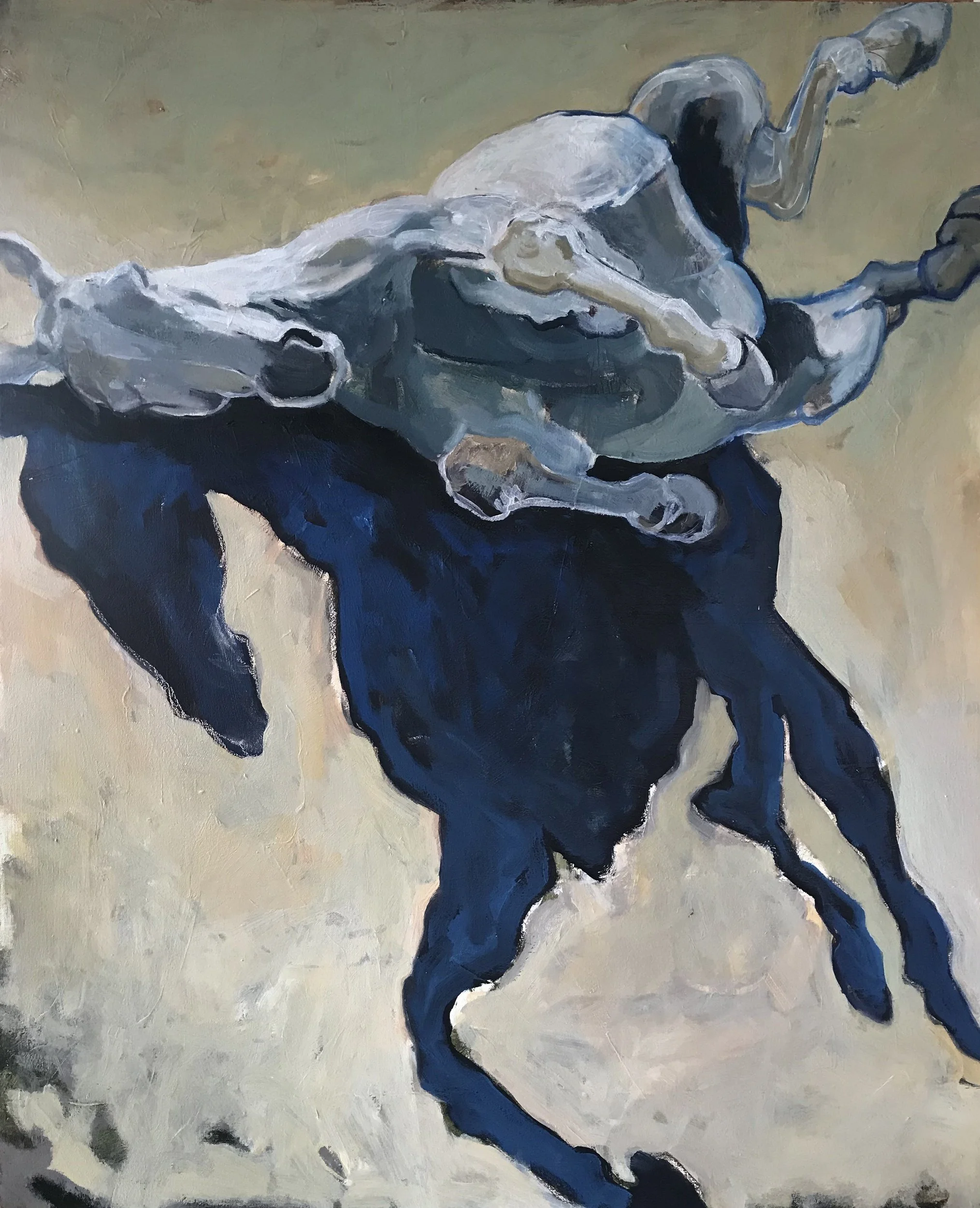 Rolling Horse IV, acrylic on canvas, 36 x 30 in