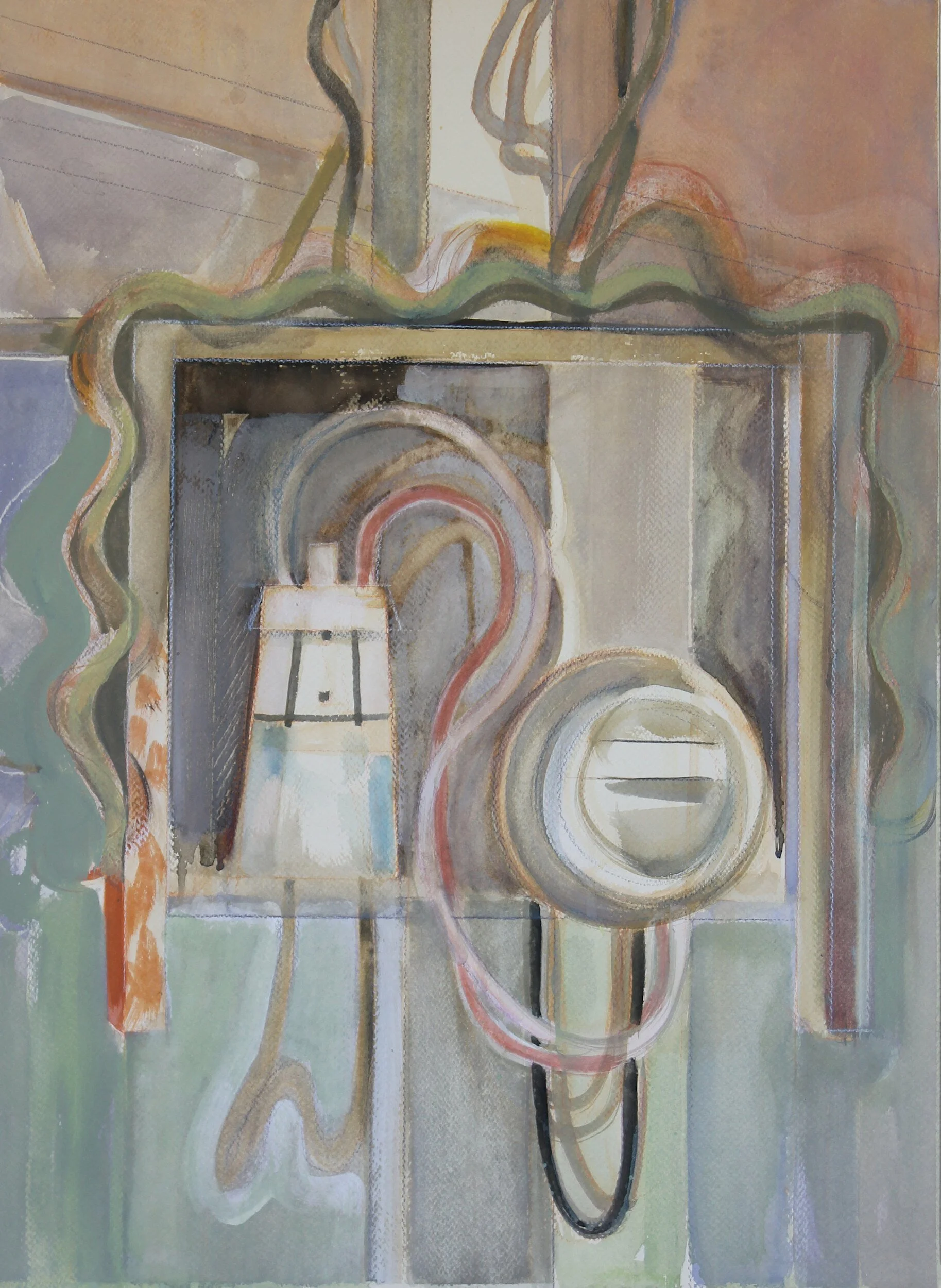 Costa Rican Fuse Box, Watercolor
