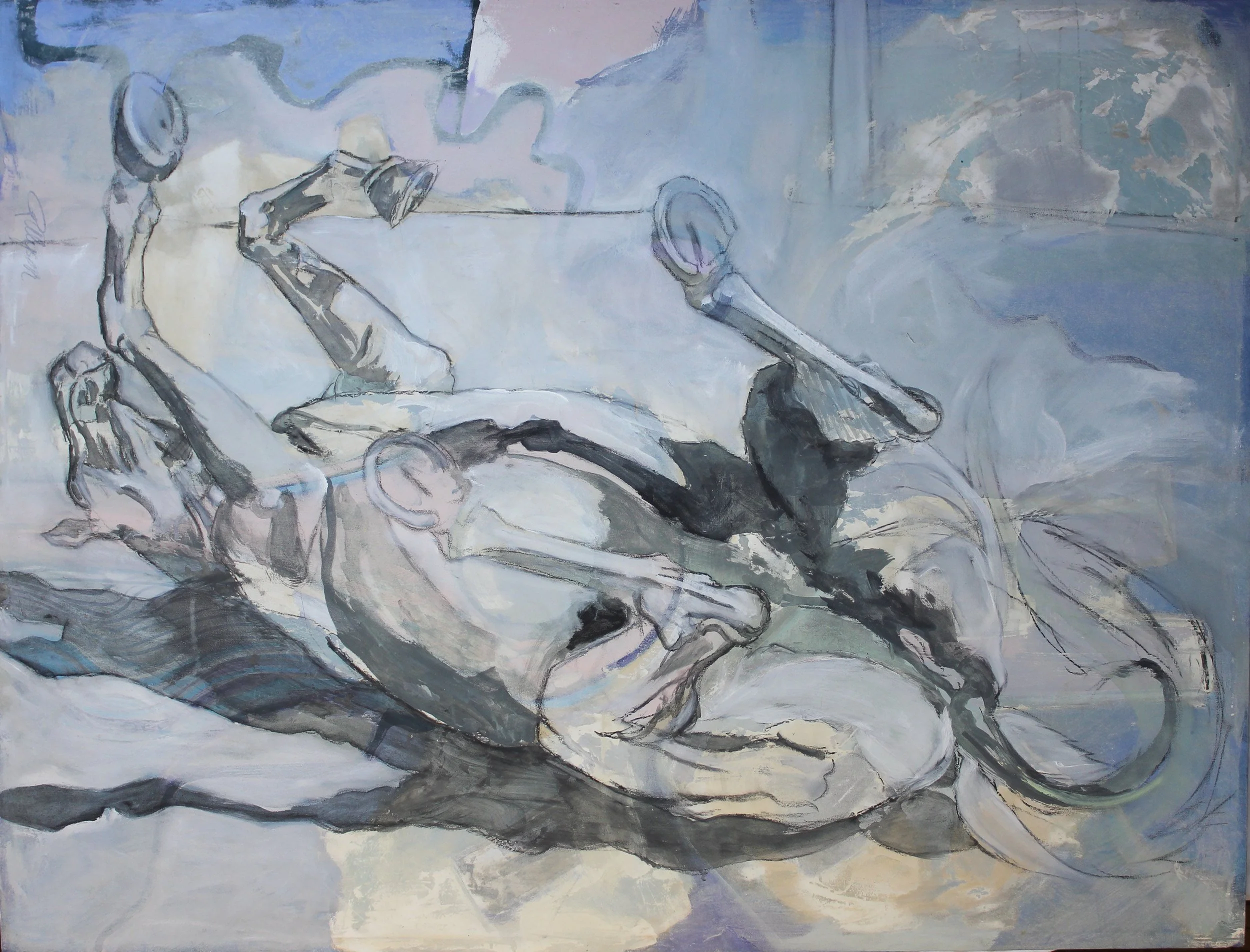 Blue Mare, acrylic on canvas, 50 x 40 in