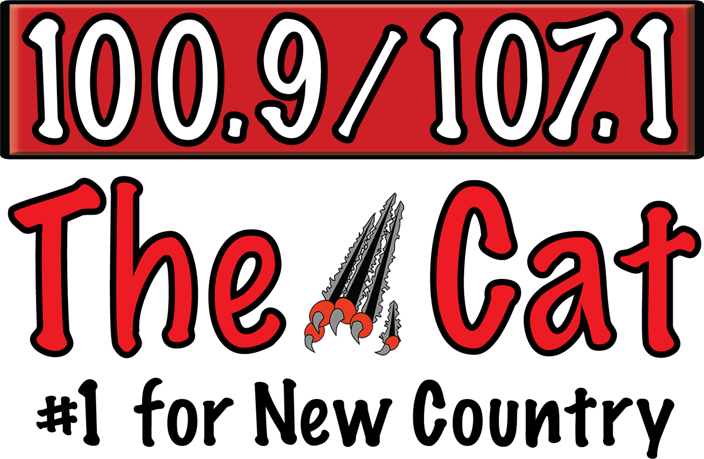 The Cat 100.9 / 107.1 #1 for New Countrylogo