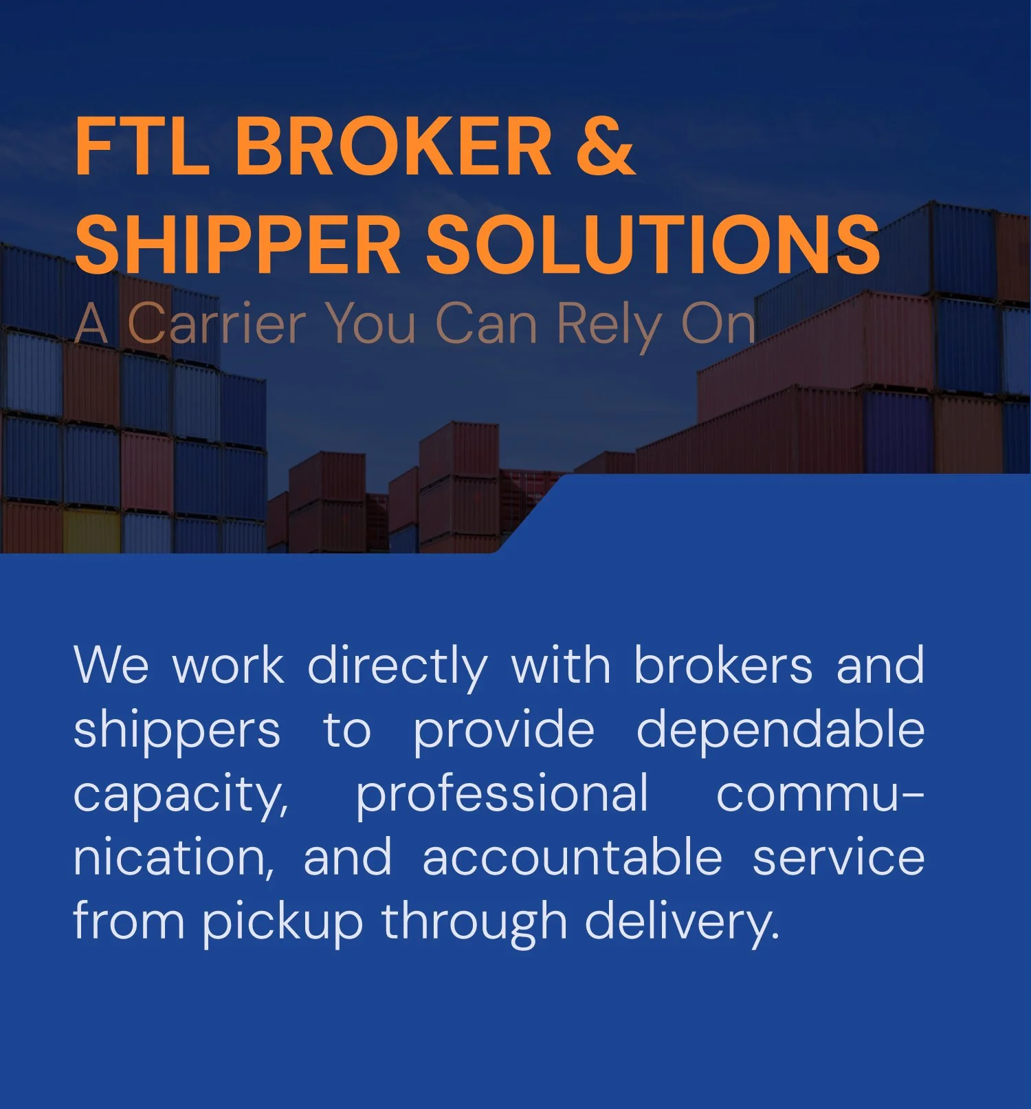 04 — BROKER & SHIPPER SOLUTIONS