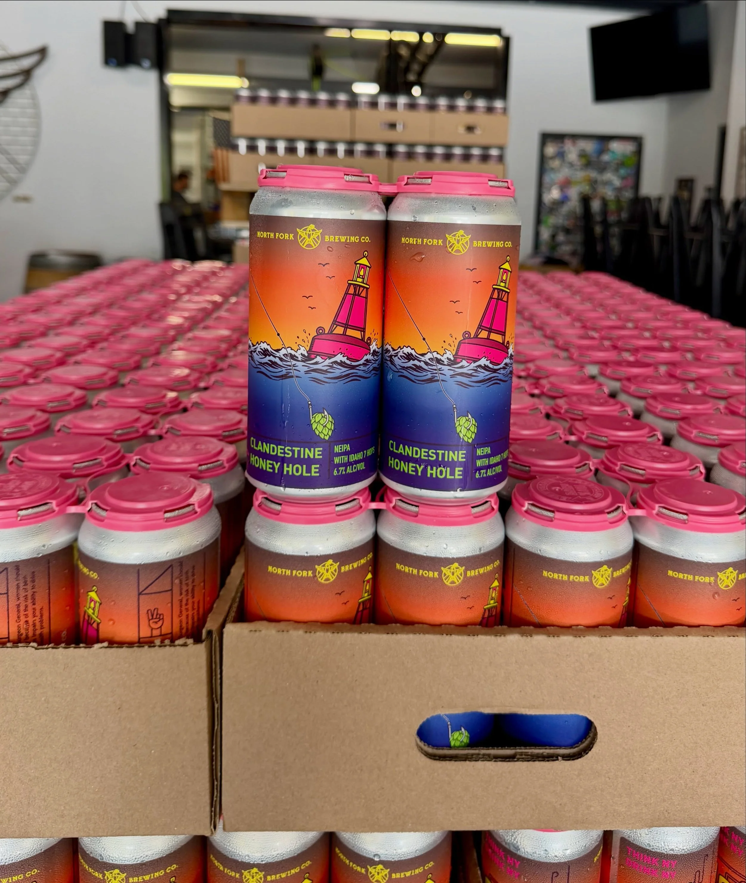Introducing Clandestine Honey Hole 🎣 

Our newest NEIPA brewed with Idaho 7 hops. Expect tropical fruit, bright citrus, and that smooooth, hazy body you know and love. The kind of beer you only tell your closest friends about 🤫