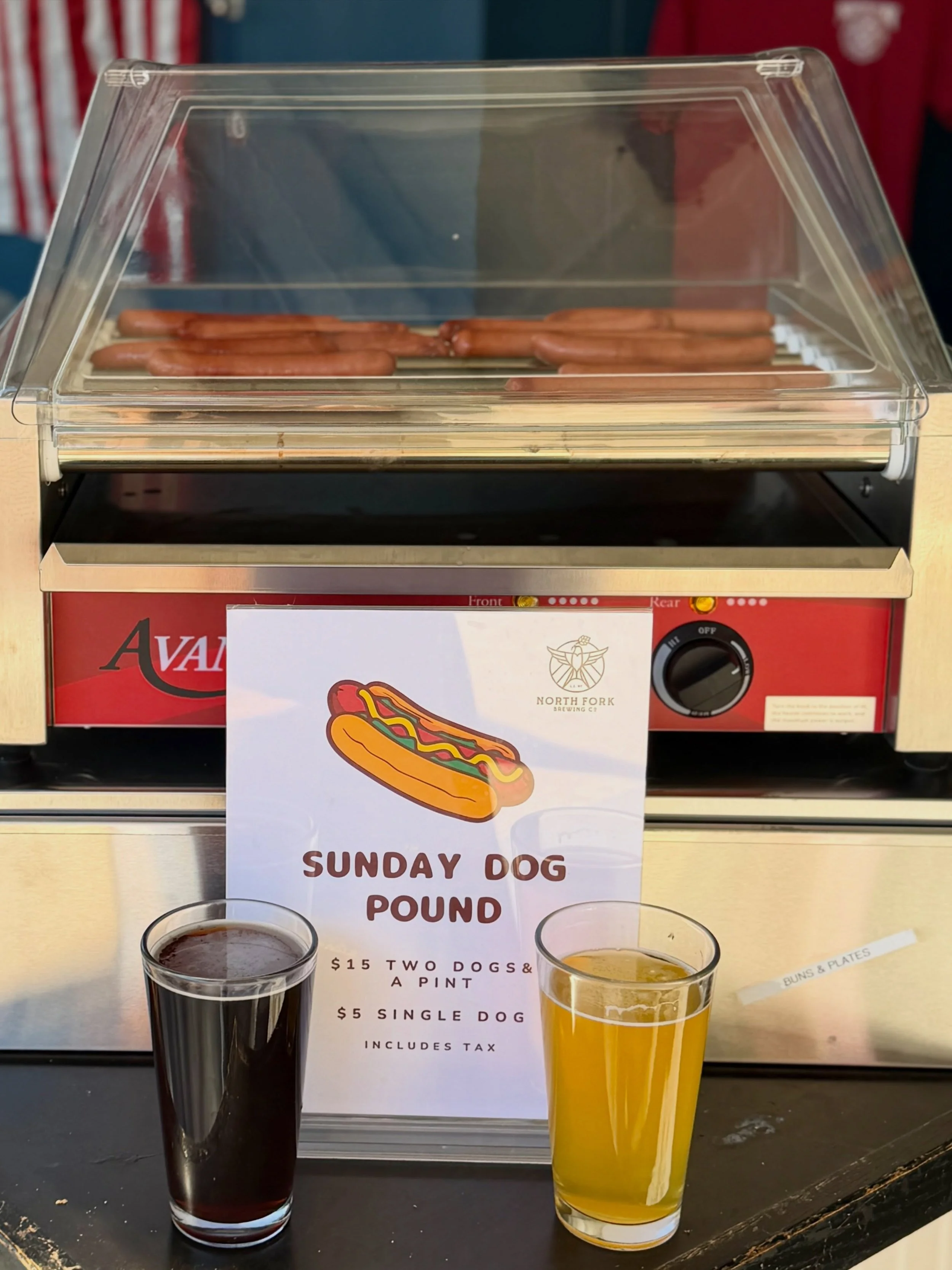 Dogs are on 🌭

Swing in for a pint and a hot dog today and for the next few Sunday&rsquo;s. Cash in on our Sunday Dog Pound special and get 2 dogs + a pint for $15. Open 1-7pm.