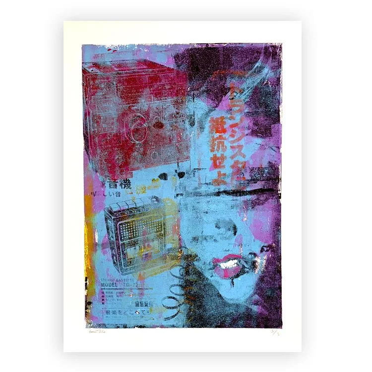 monotype print 18x24 inches.