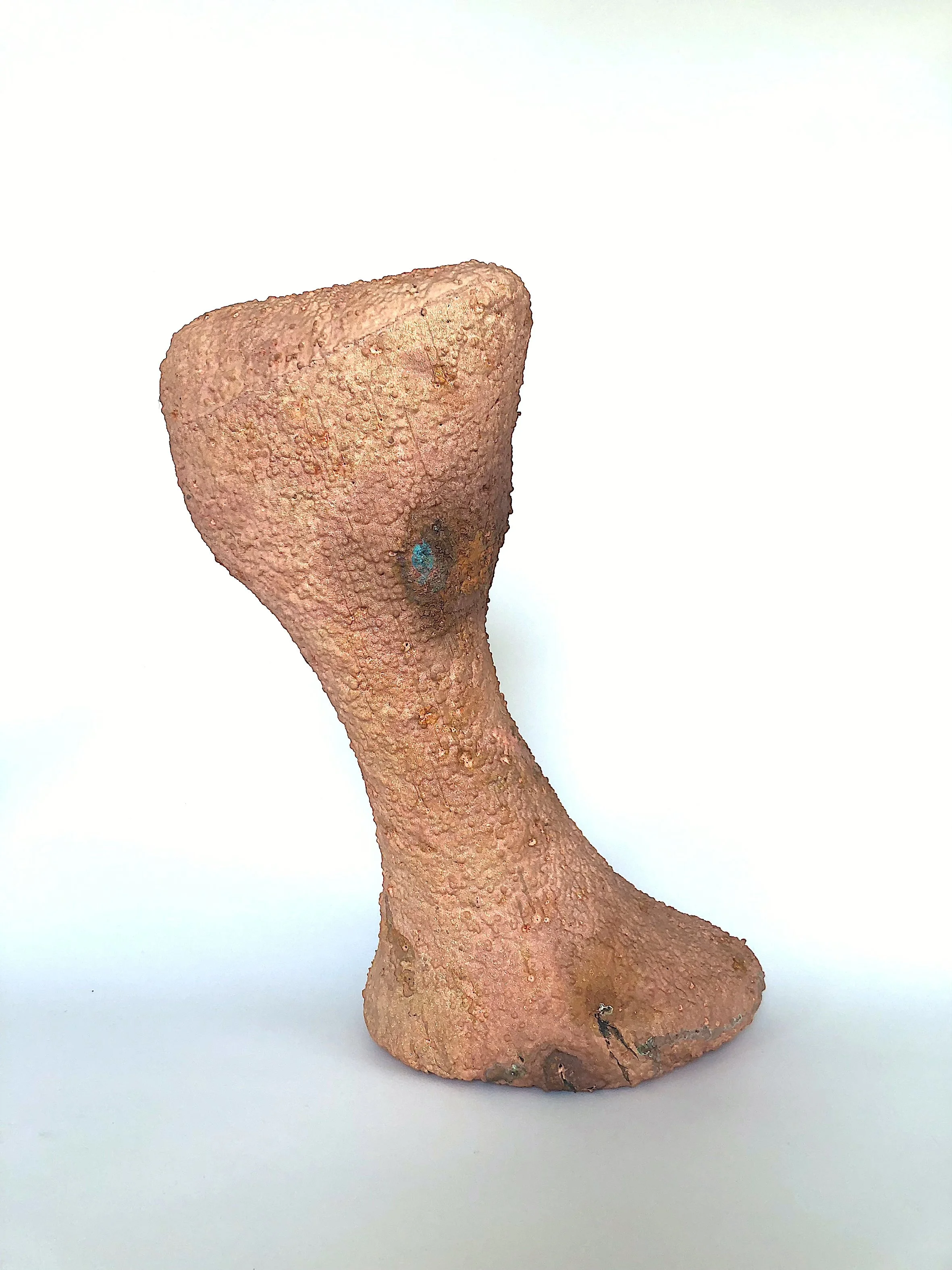in one direction, wire, papier-mâché, plaster, millet, wax, copper, 35×23x13 cm, 2024                  