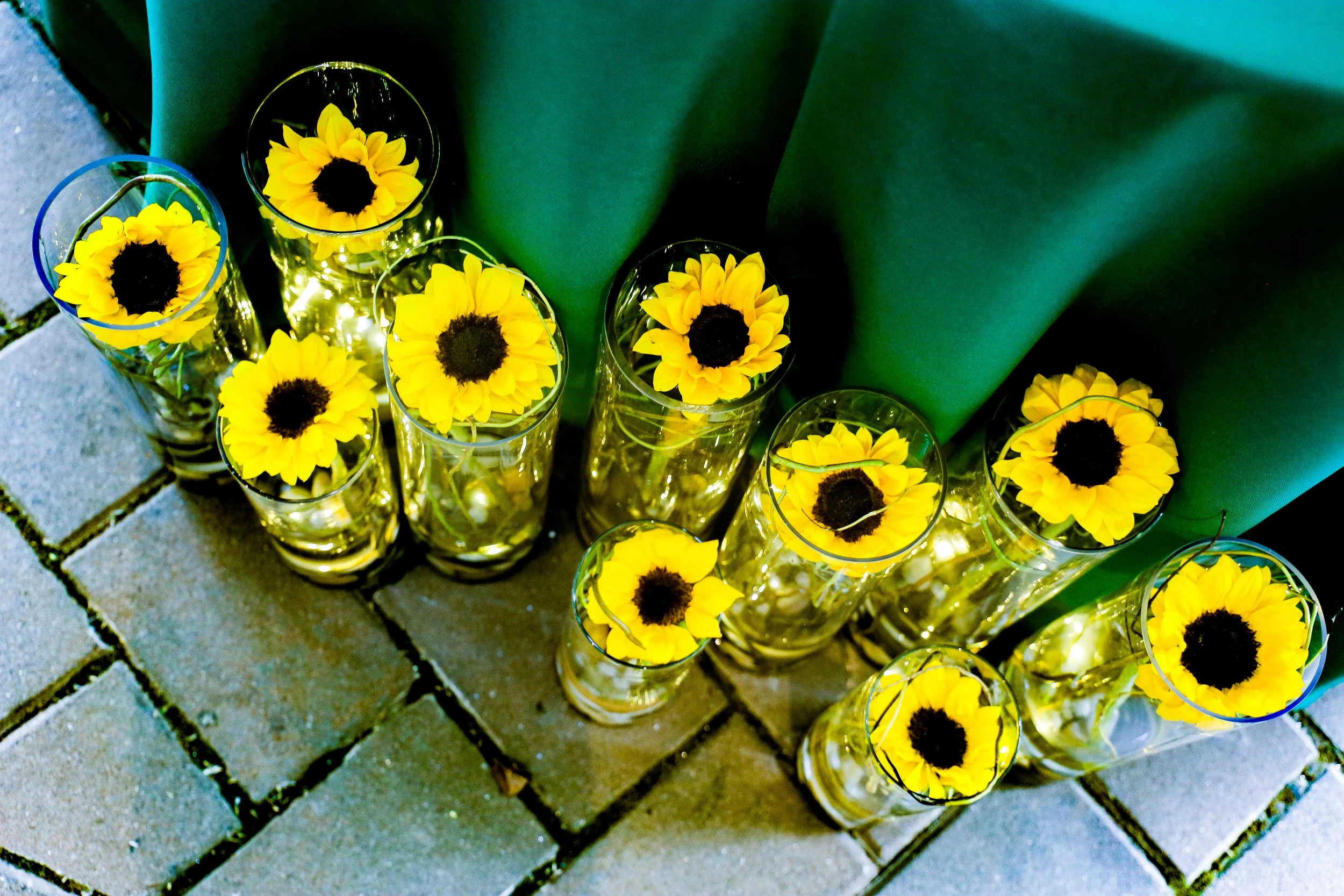 sunflower centerpieces.JPG