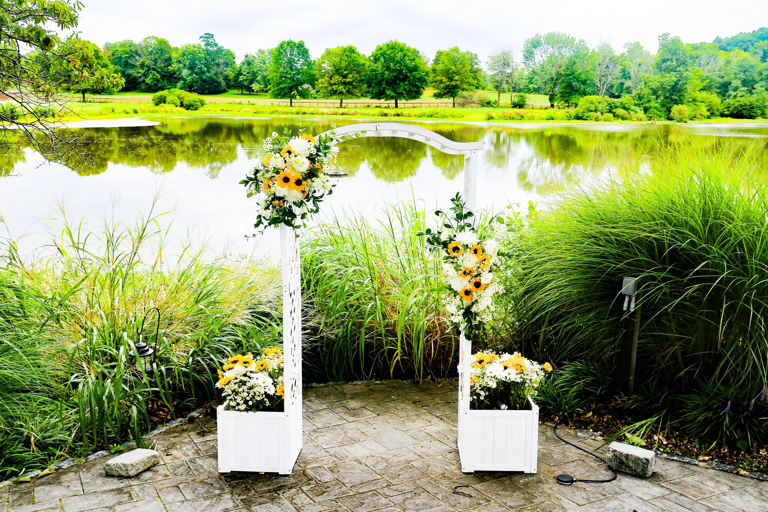 sunflower wedding ceremony decoration.JPG
