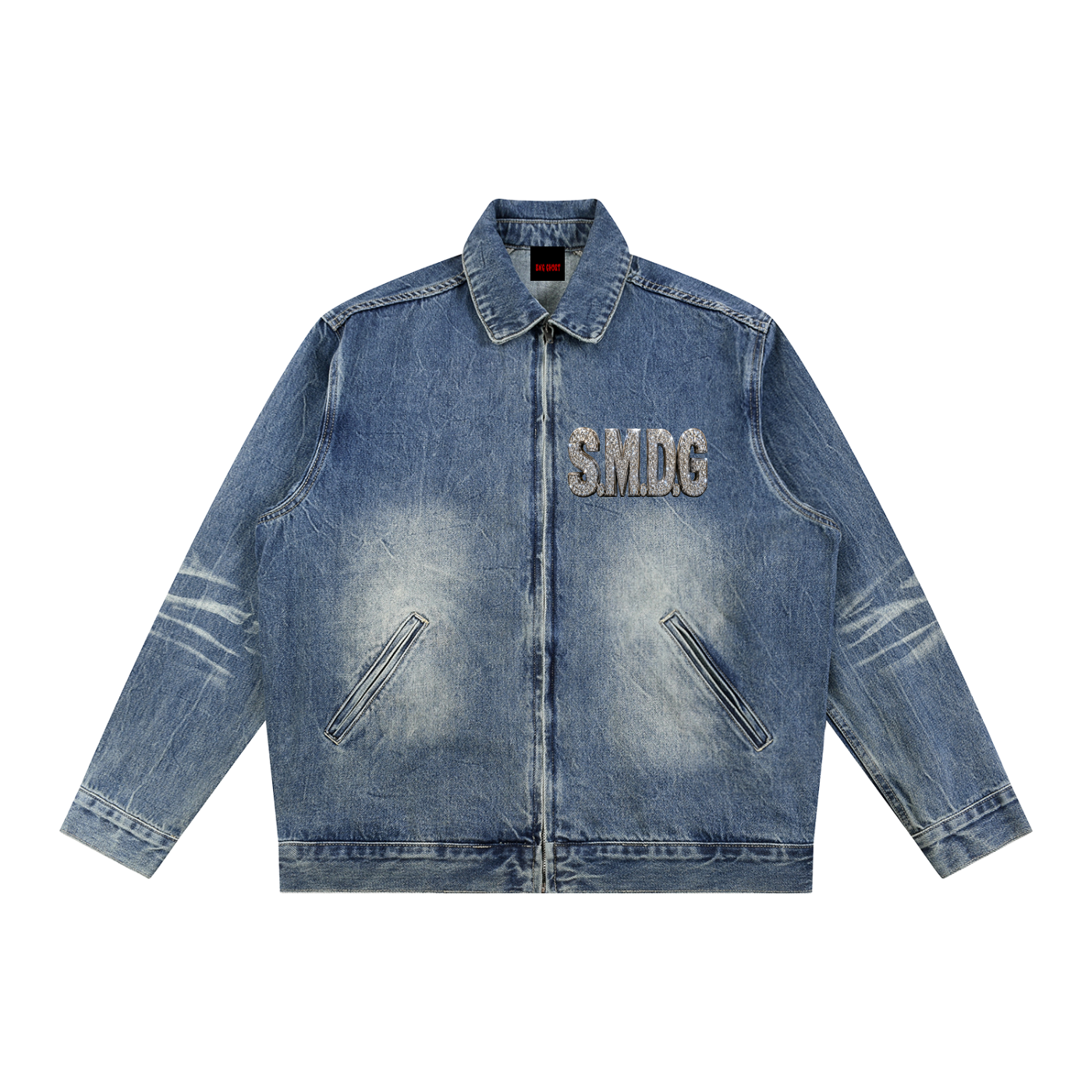Vintage Limited Edition  S.M.D.G  unisex Zip Up Denim Jacket