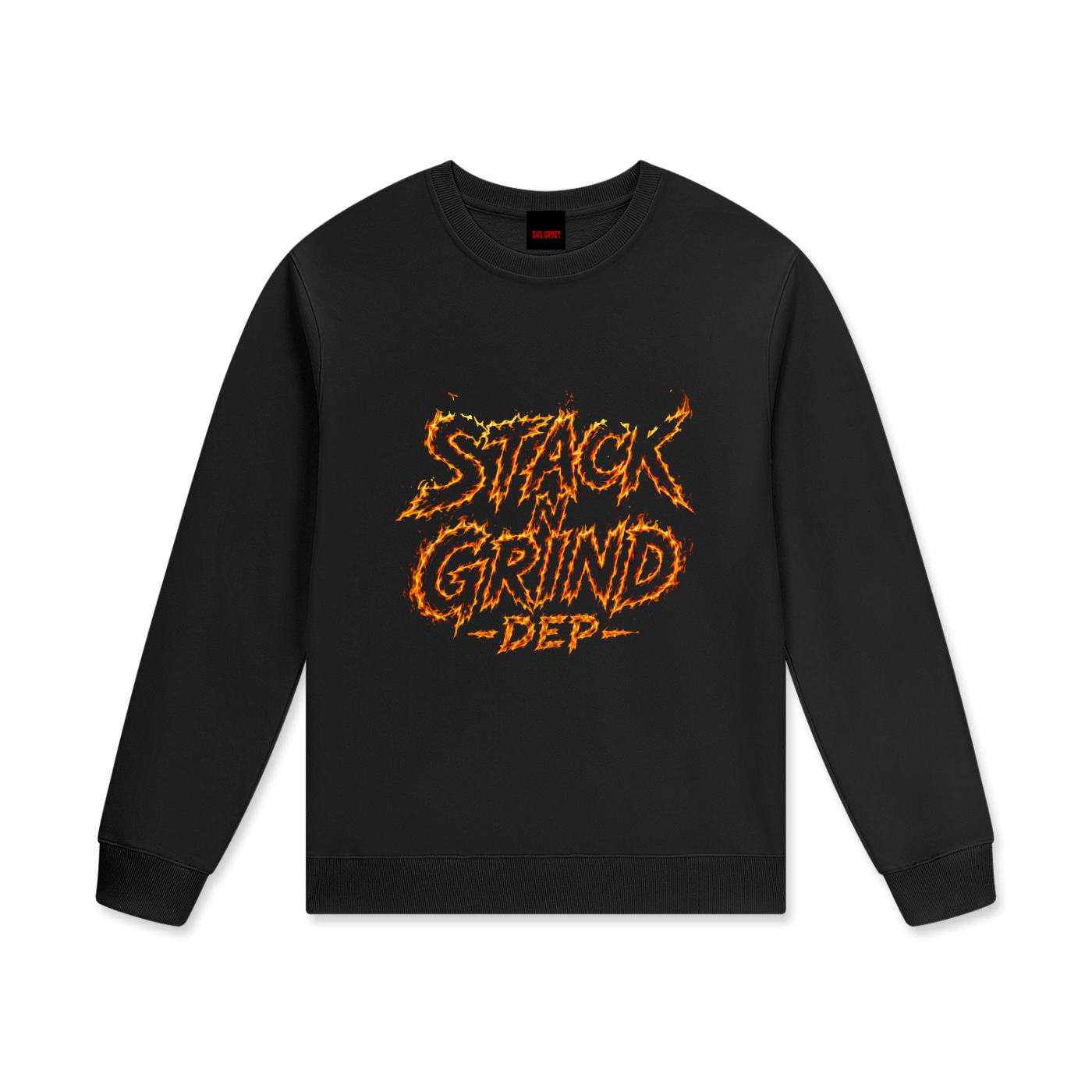 Streetwear Unisex stack N grind Cotton Pullover