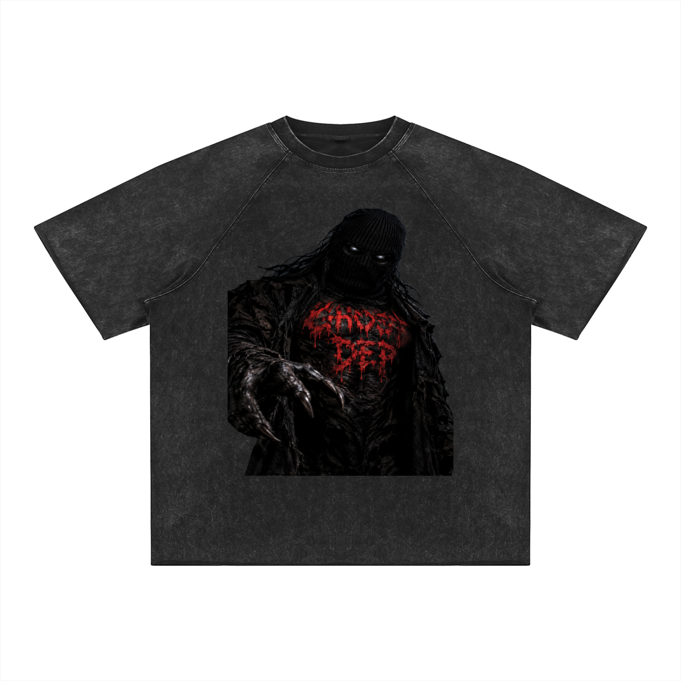 Unisex Mineral Wash Raw Edge Ghost Dep Boogeyman T-Shirt