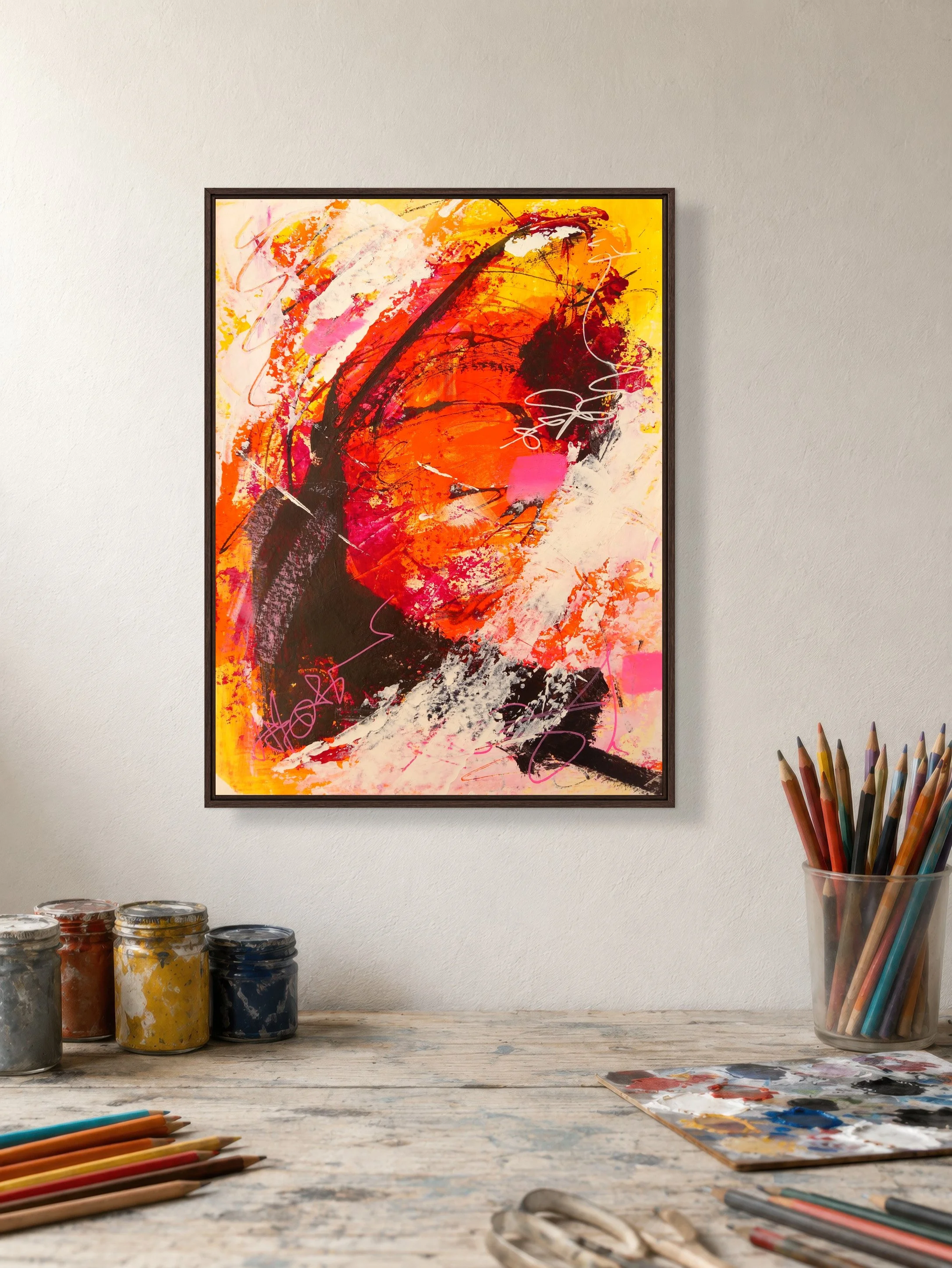 wall-preview-bright-rustic-artist-studio-workspace-with-an-empty-off-white-plaster-wall-above-a-weathered-paint-splattered-worktable-13.6x18.1in.jpg