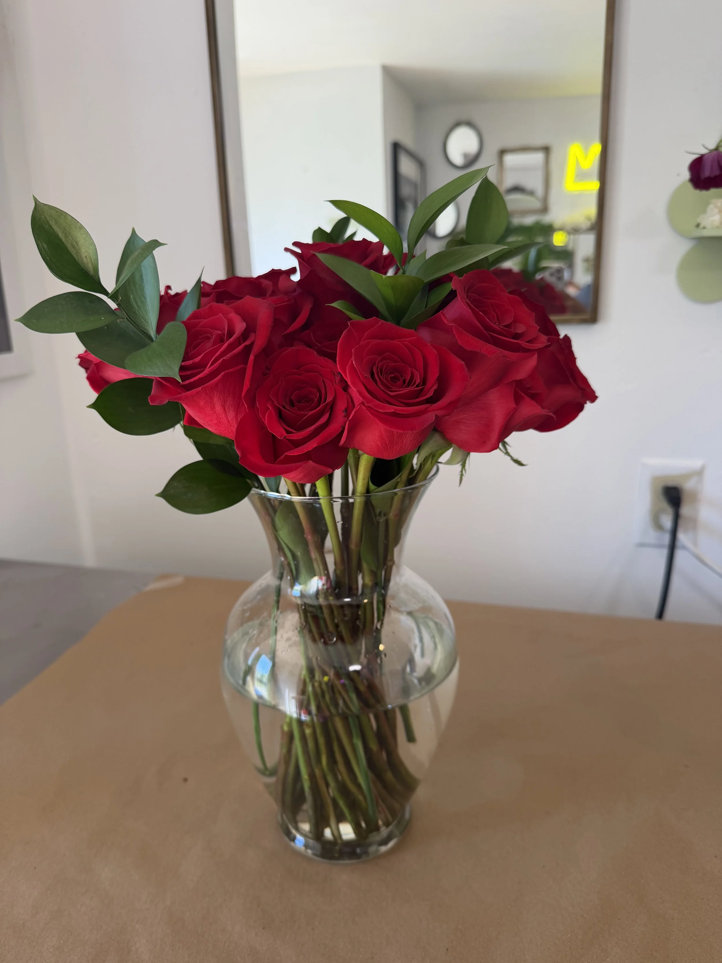 24 Long-Stem Rose Mega Vase Arrangement