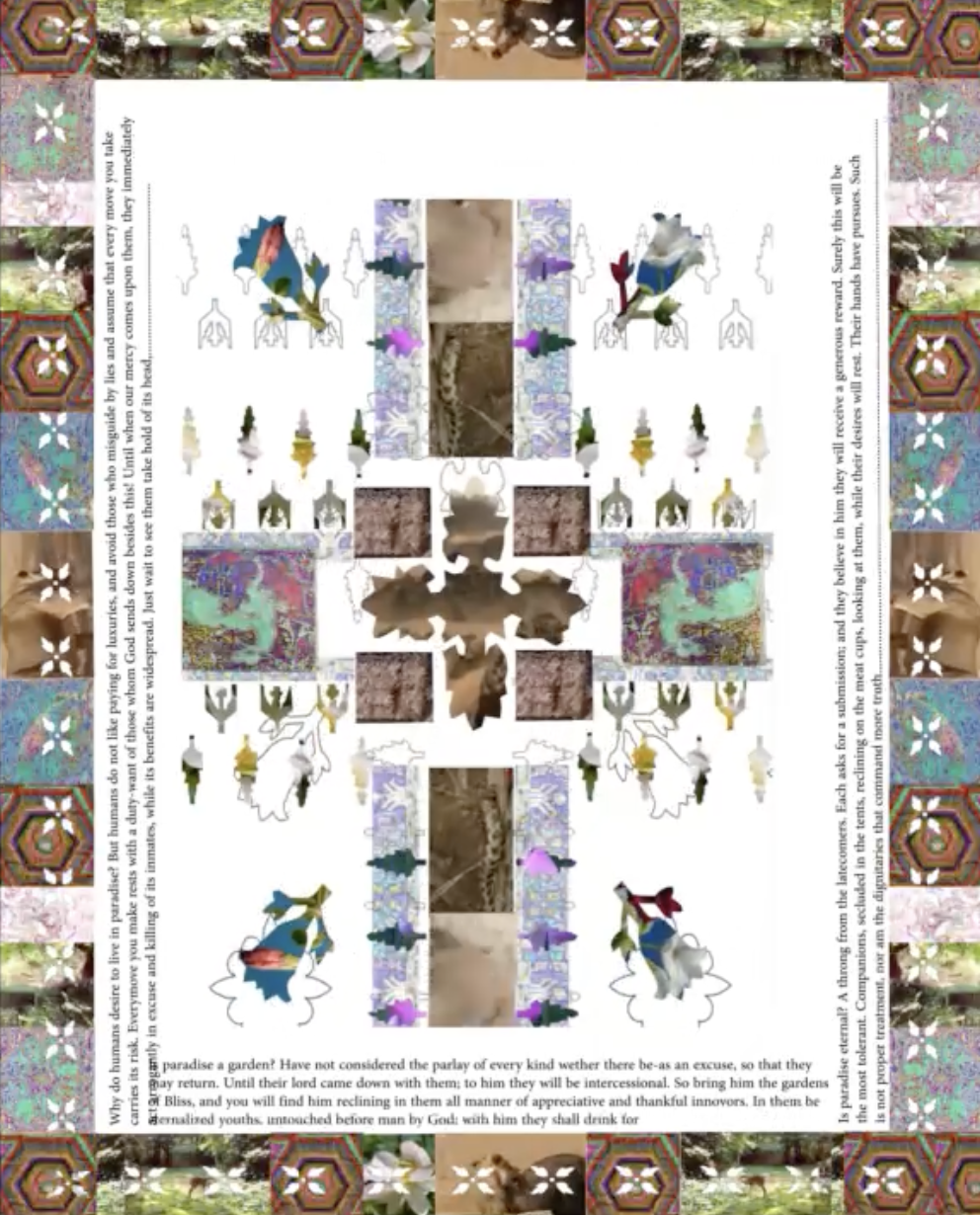 With the advent of Islam and the restrictions placed on the use of human and animal motifs in artistic works, Iranian artists developed new innovations in carpet design, notably incorporating inscriptions and calligraphy alongside other motifs. Inscr